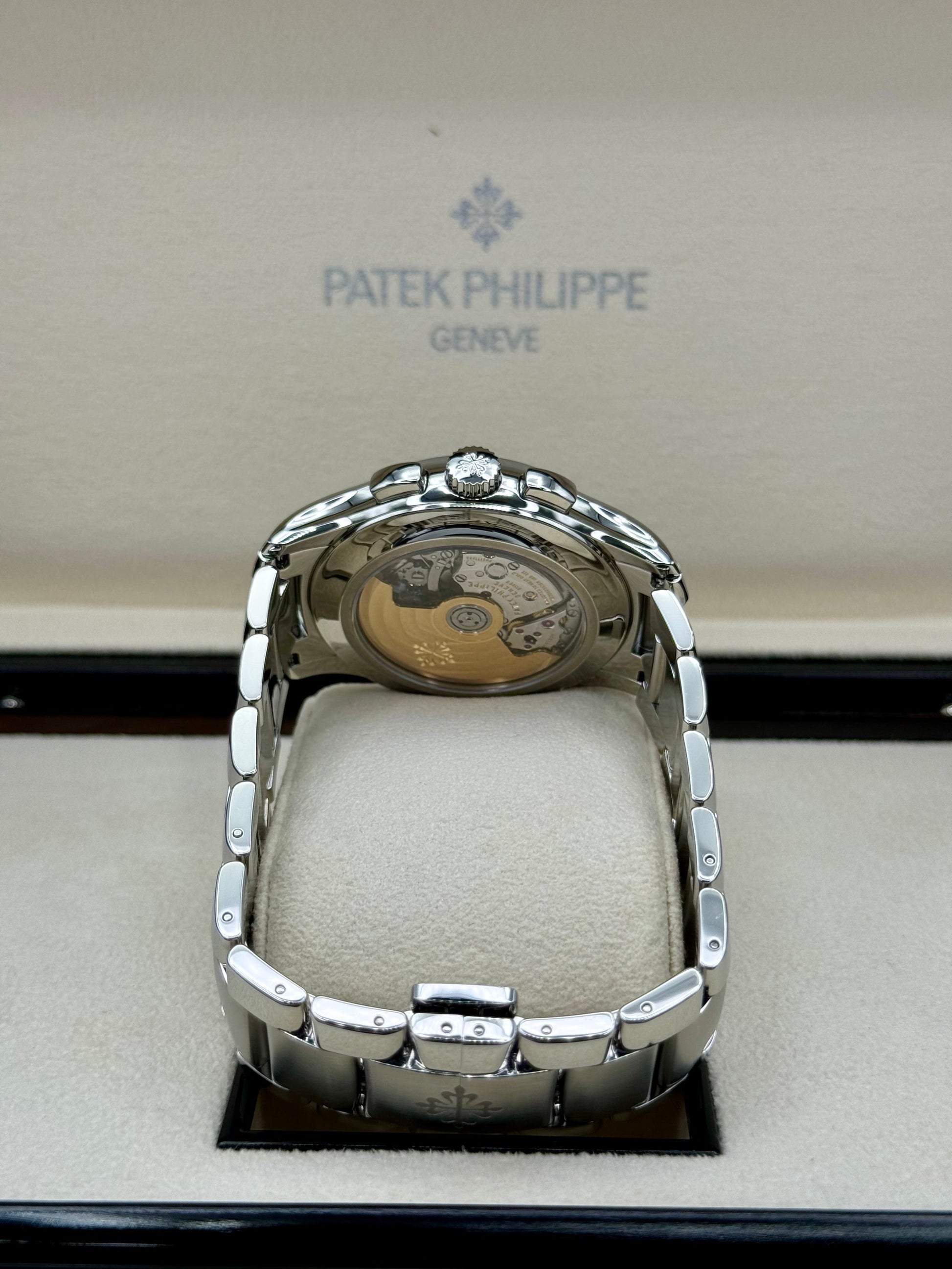 NEW 2024 Patek Philippe 5905/1A Flyback Chronograph Annual Calendar Olive Green Dial - MyWatchLLC