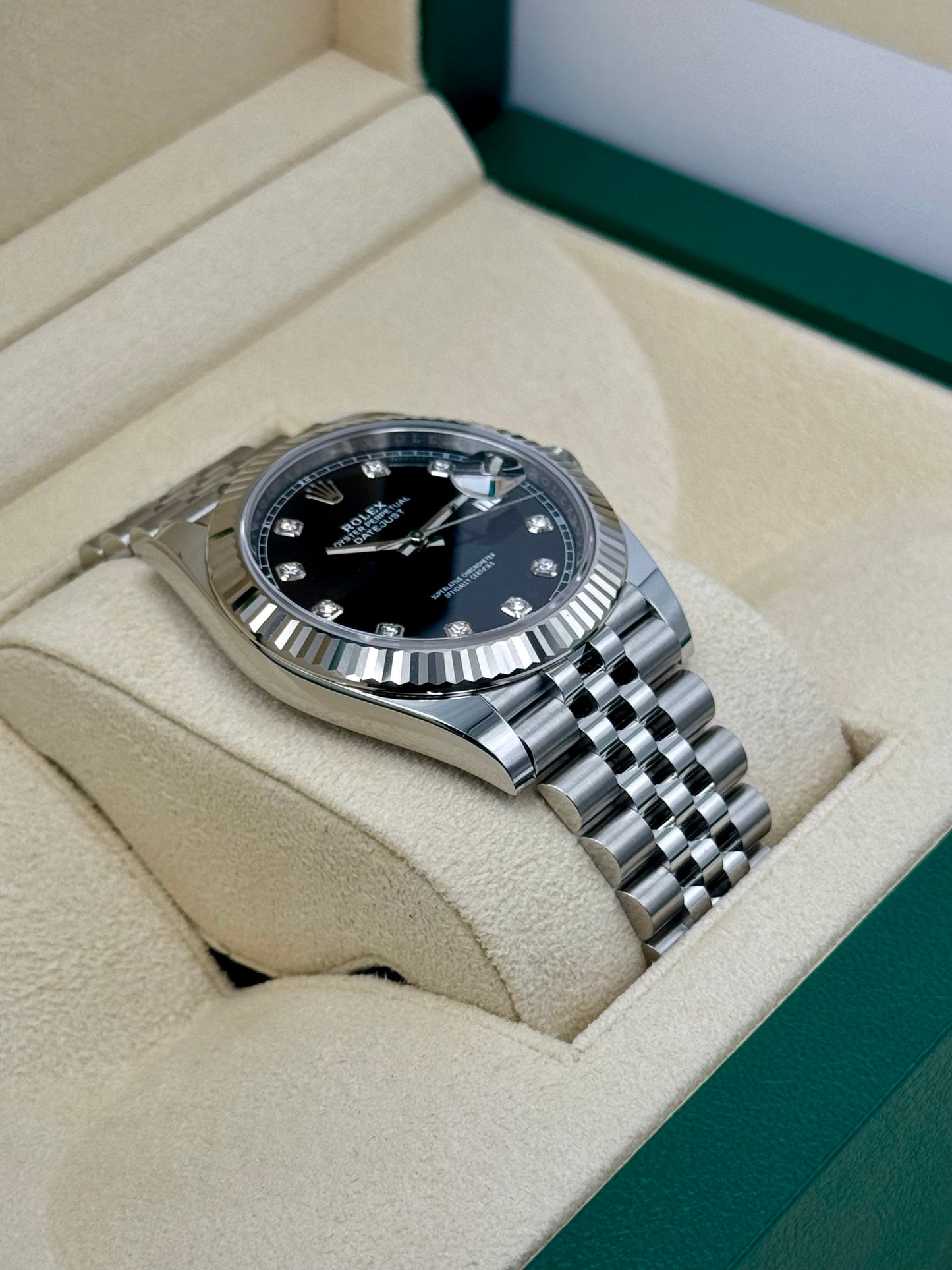 NEW 2025 Rolex Datejust 41mm 126334 Jubilee Black Diamond Dial - MyWatchLLC