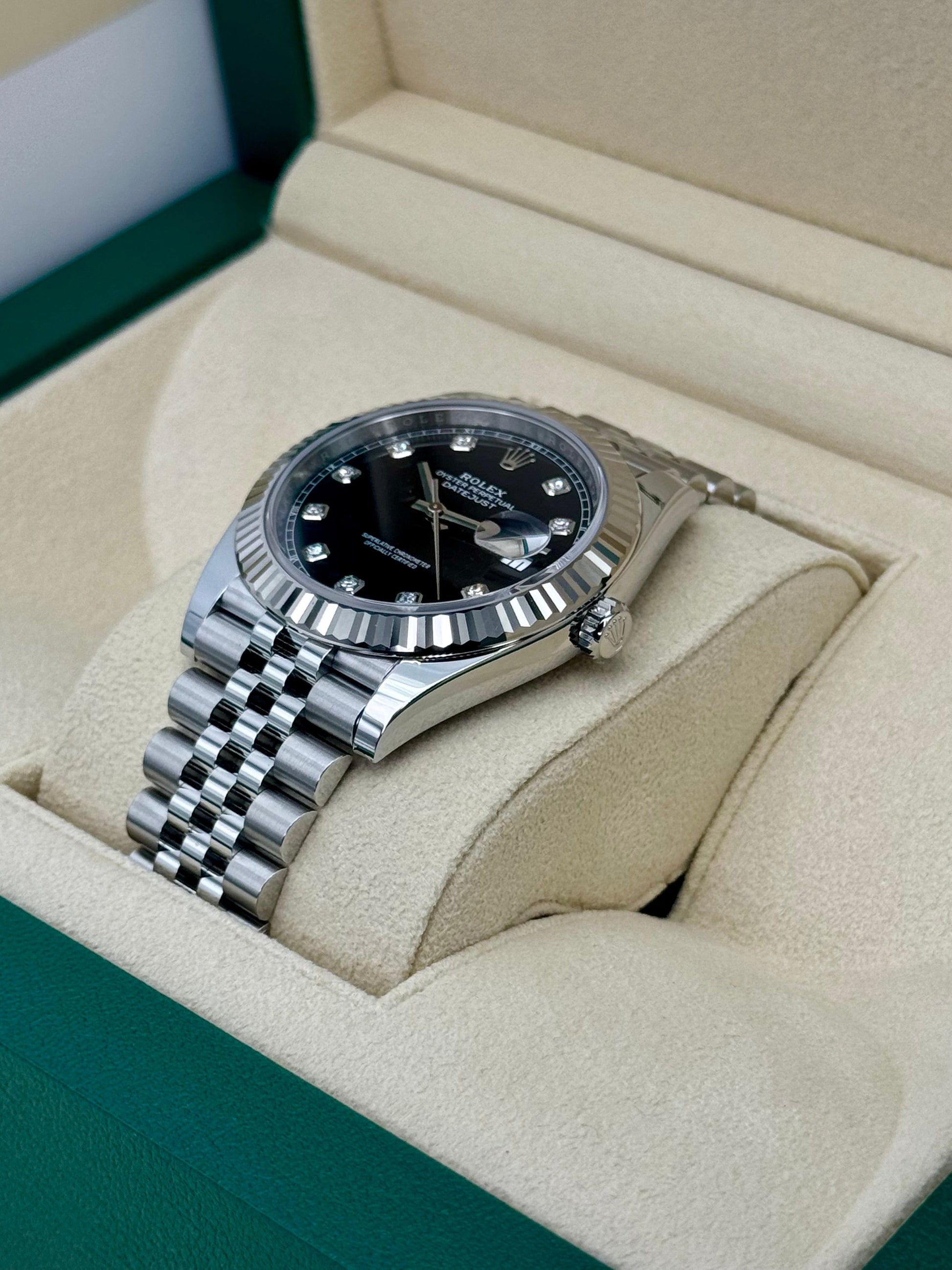 NEW 2025 Rolex Datejust 41mm 126334 Jubilee Black Diamond Dial - MyWatchLLC