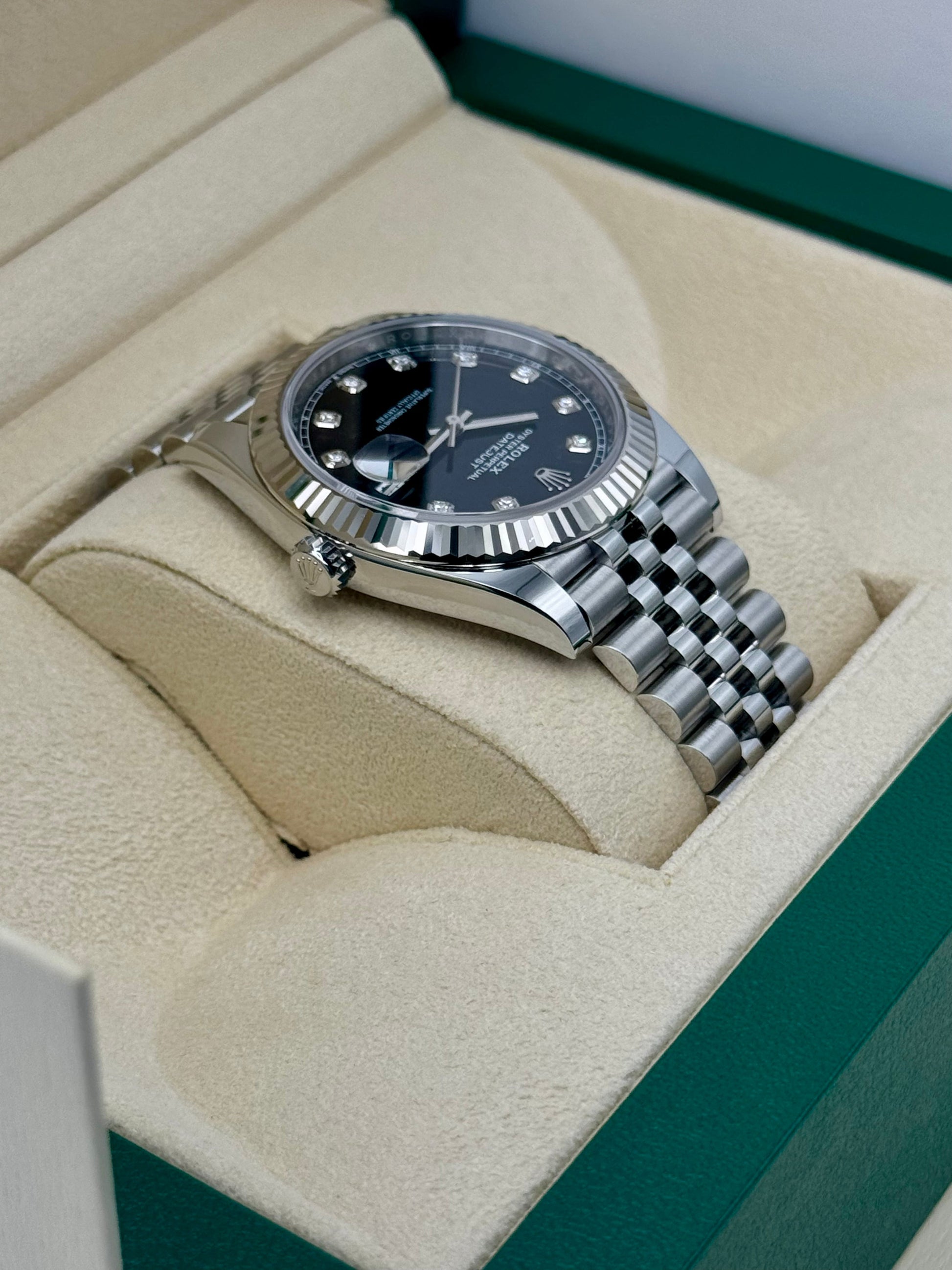 NEW 2025 Rolex Datejust 41mm 126334 Jubilee Black Diamond Dial - MyWatchLLC