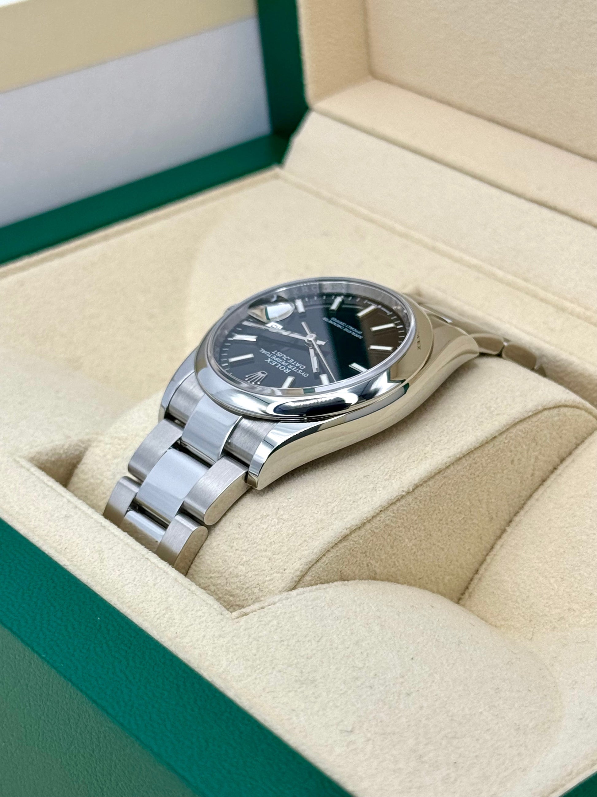 2022 Rolex Datejust 36mm 126200 Stainless Steel Oyster Black Dial - MyWatchLLC