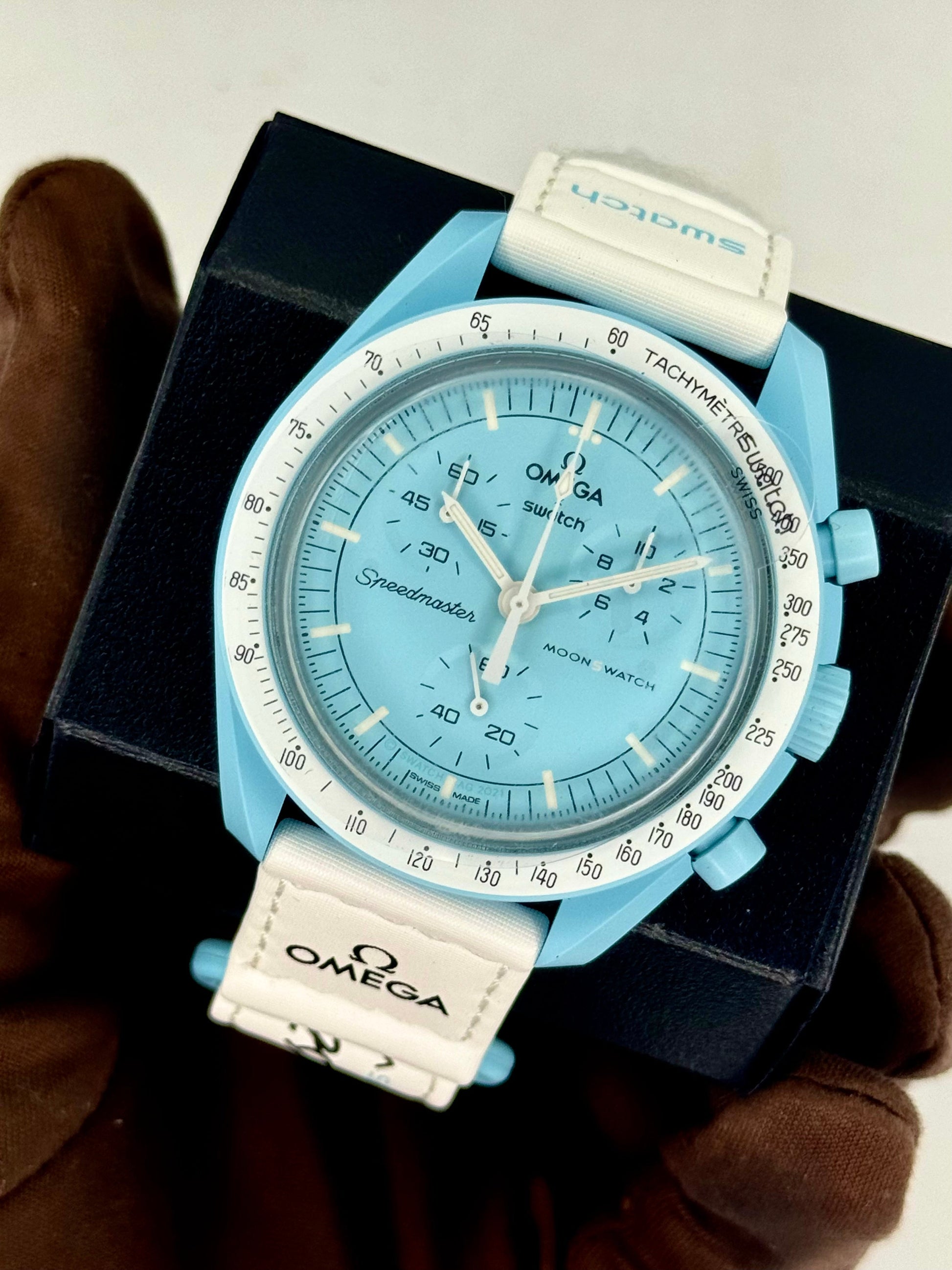 NEW Omega S033L100 Bioceramic Moon Swatch  - Mission to Uranus - MyWatchLLC