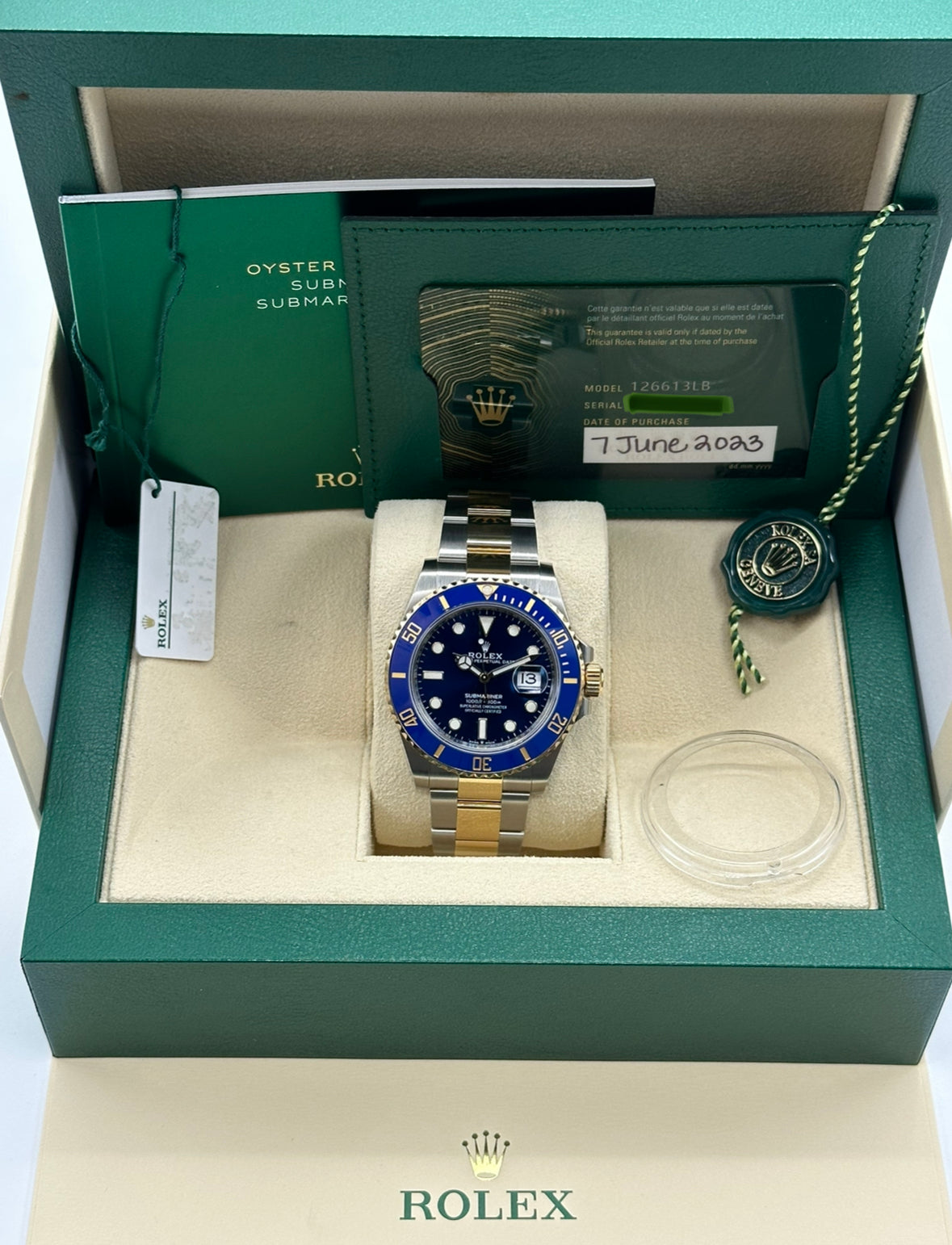 NEW 2023 Rolex Submariner "Bluesy"  126613LB Two-Tone Blue Dial - MyWatchLLC