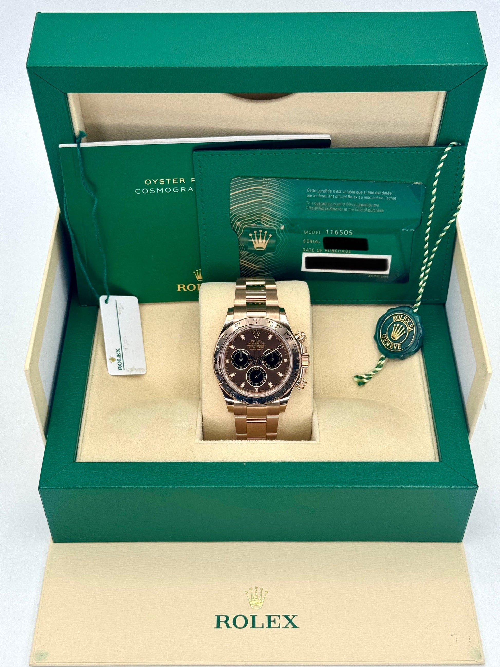 2022 Rolex Daytona 40mm 116505 Rose Gold Chocolate Dial - MyWatchLLC
