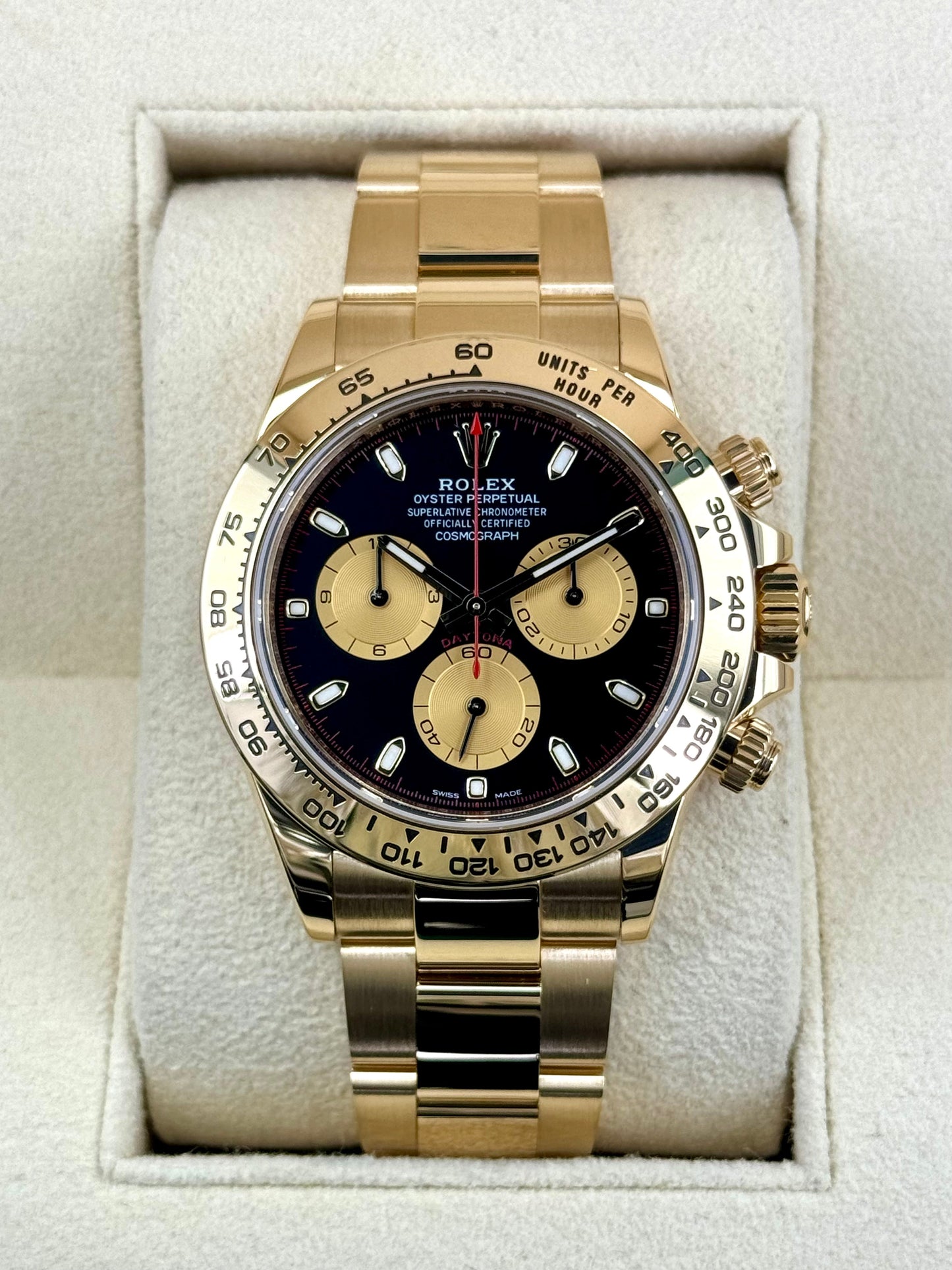 2023 Rolex Daytona "Paul Newman" 40mm 116508 Yellow Gold Black Dial - MyWatchLLC