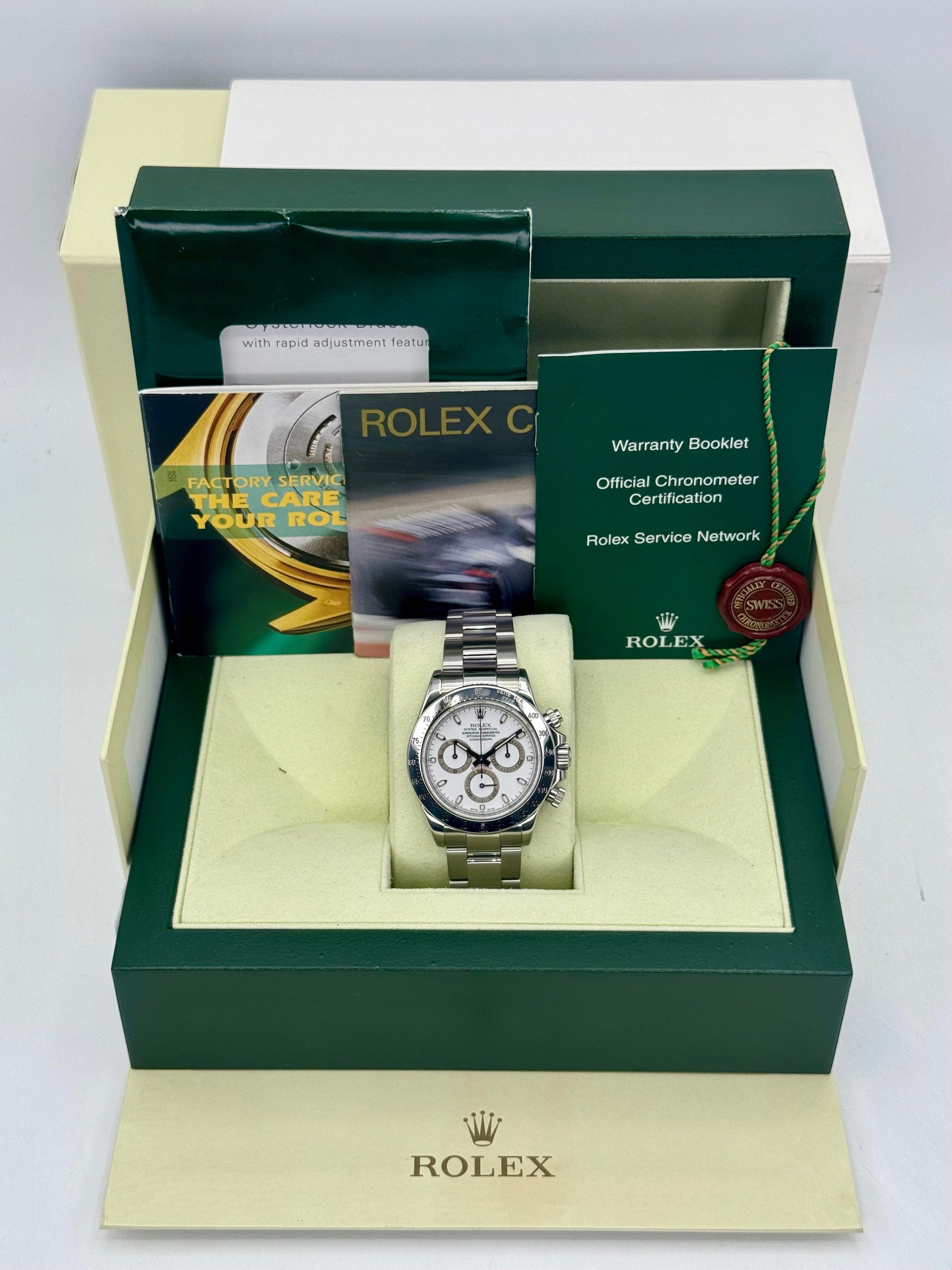 2007 Rolex Daytona 40mm 116520 Stainless Steel White Dial - MyWatchLLC