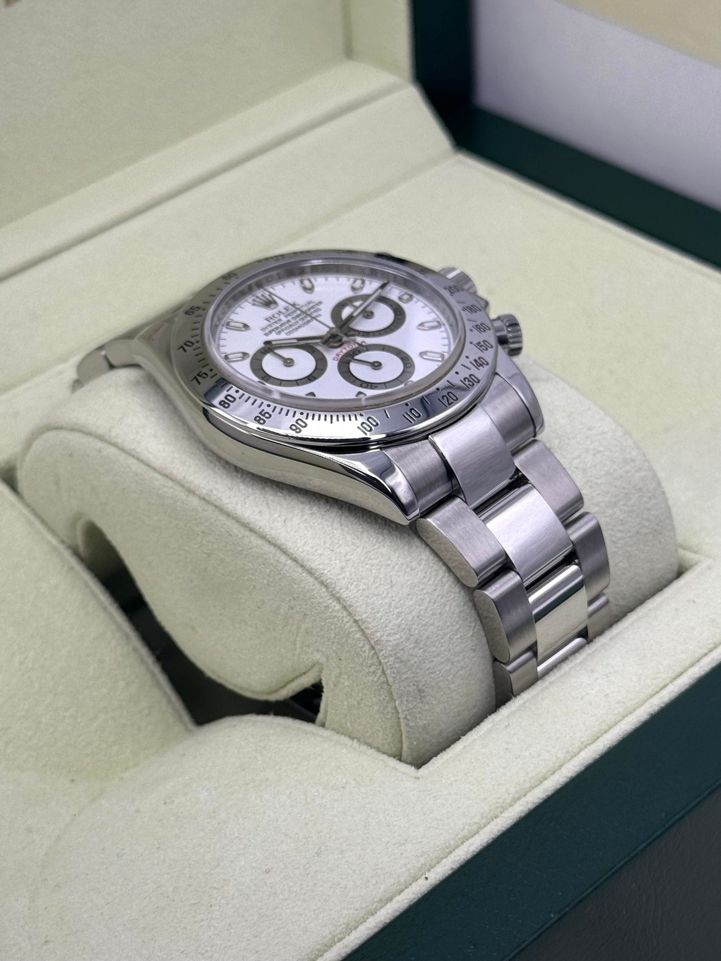 2007 Rolex Daytona 40mm 116520 Stainless Steel White Dial - MyWatchLLC