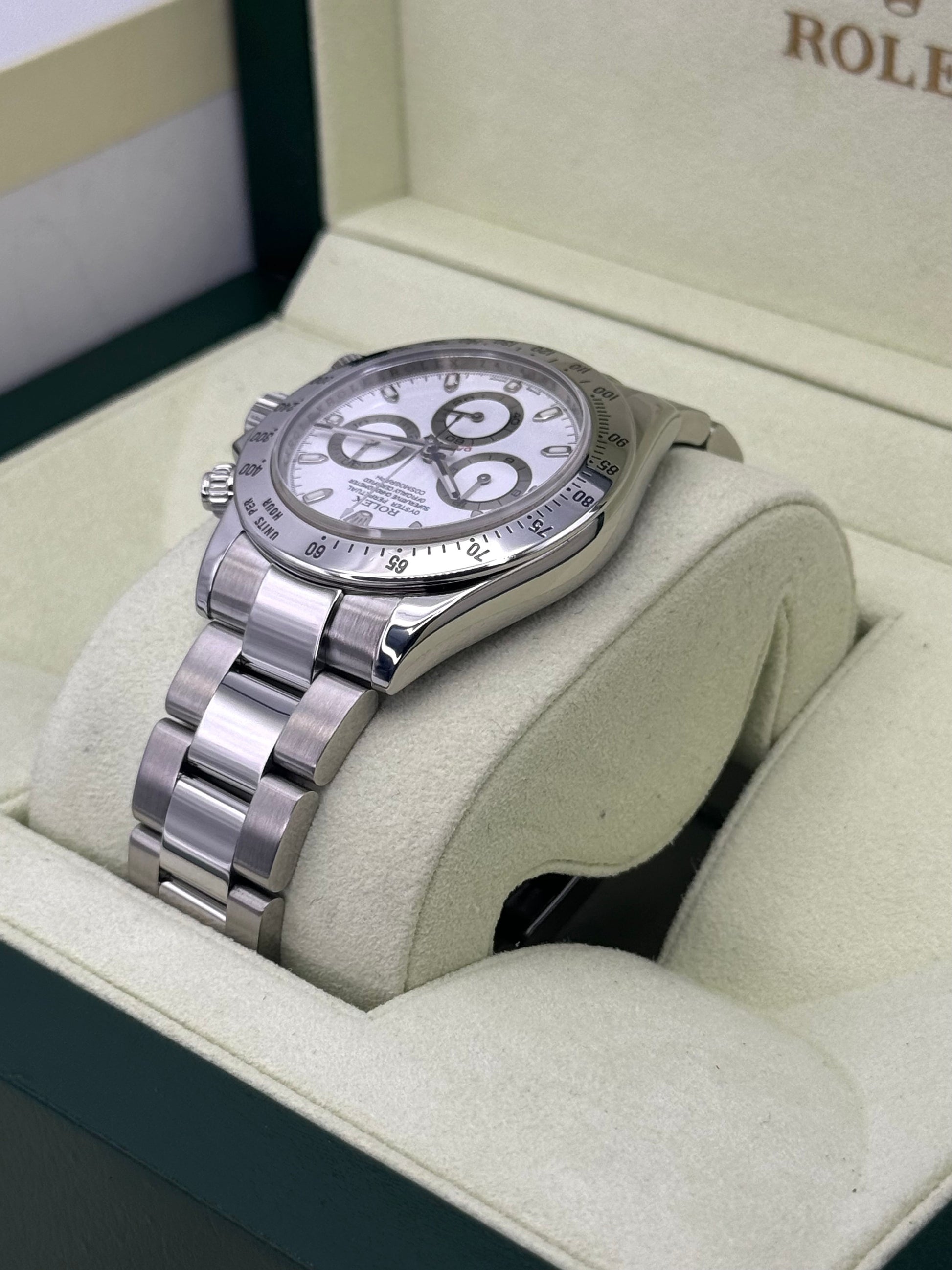 2007 Rolex Daytona 40mm 116520 Stainless Steel White Dial - MyWatchLLC
