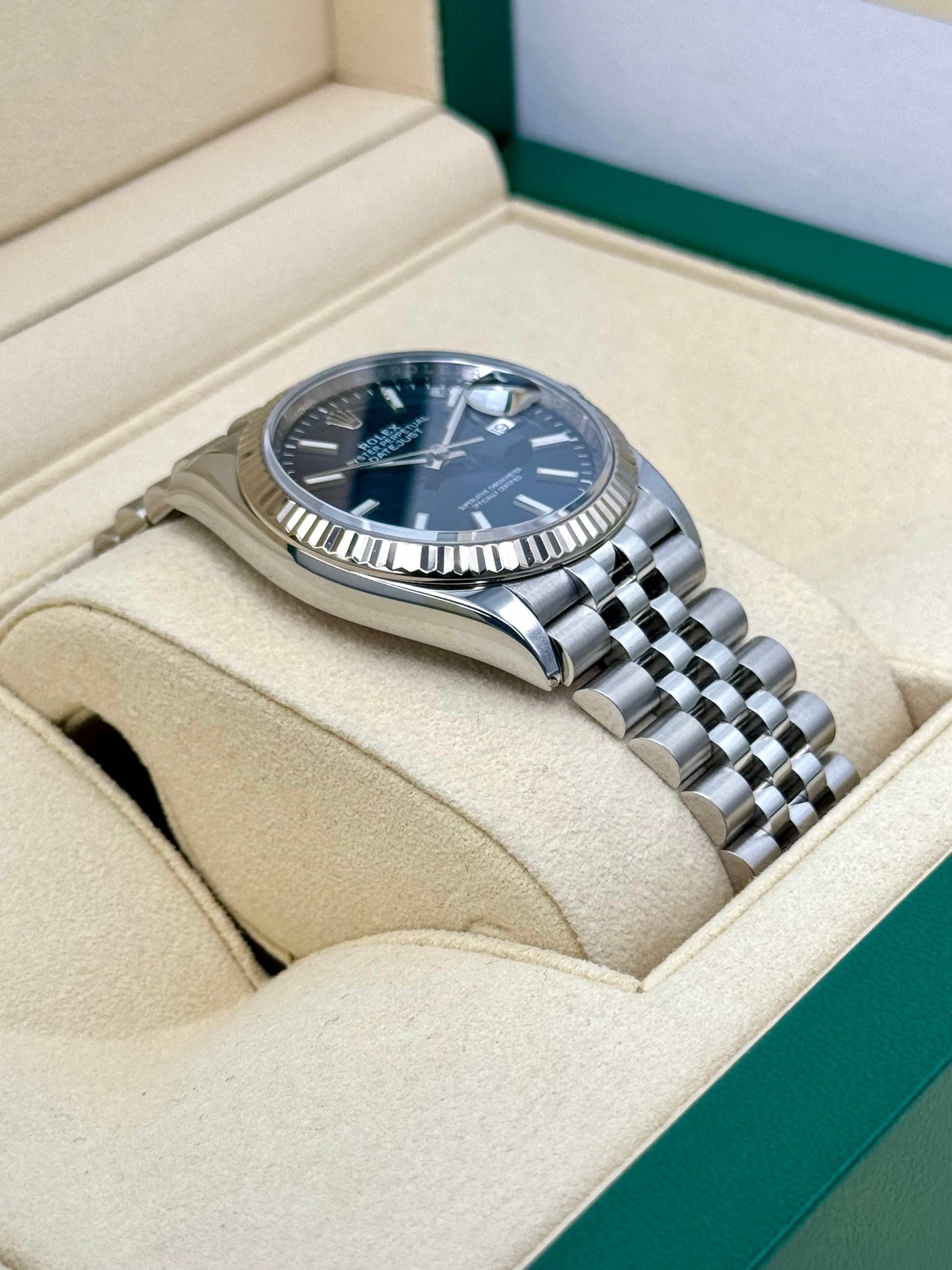 2020 Rolex Datejust 36mm 126234 Stainless Steel Jubilee Blue Dial - MyWatchLLC