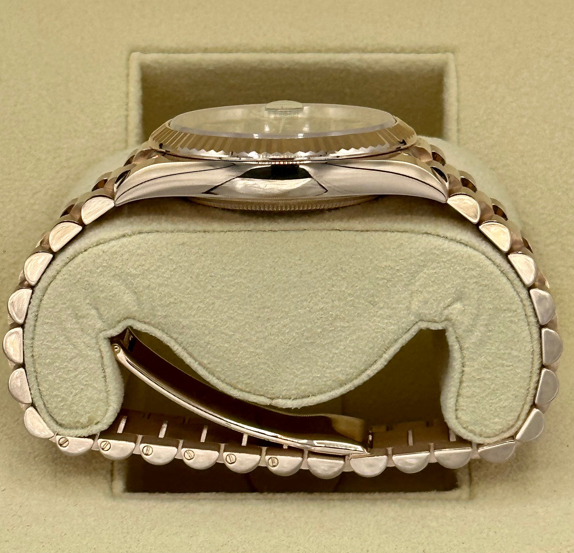 2023 Rolex Day-Date Presidential Rose Gold Olive Roman Numeral Dial - MyWatchLLC