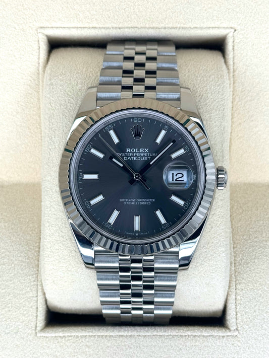 2021 Rolex Datejust 41mm 126334 Stainless Steel Jubilee Rhodium Dial - MyWatchLLC