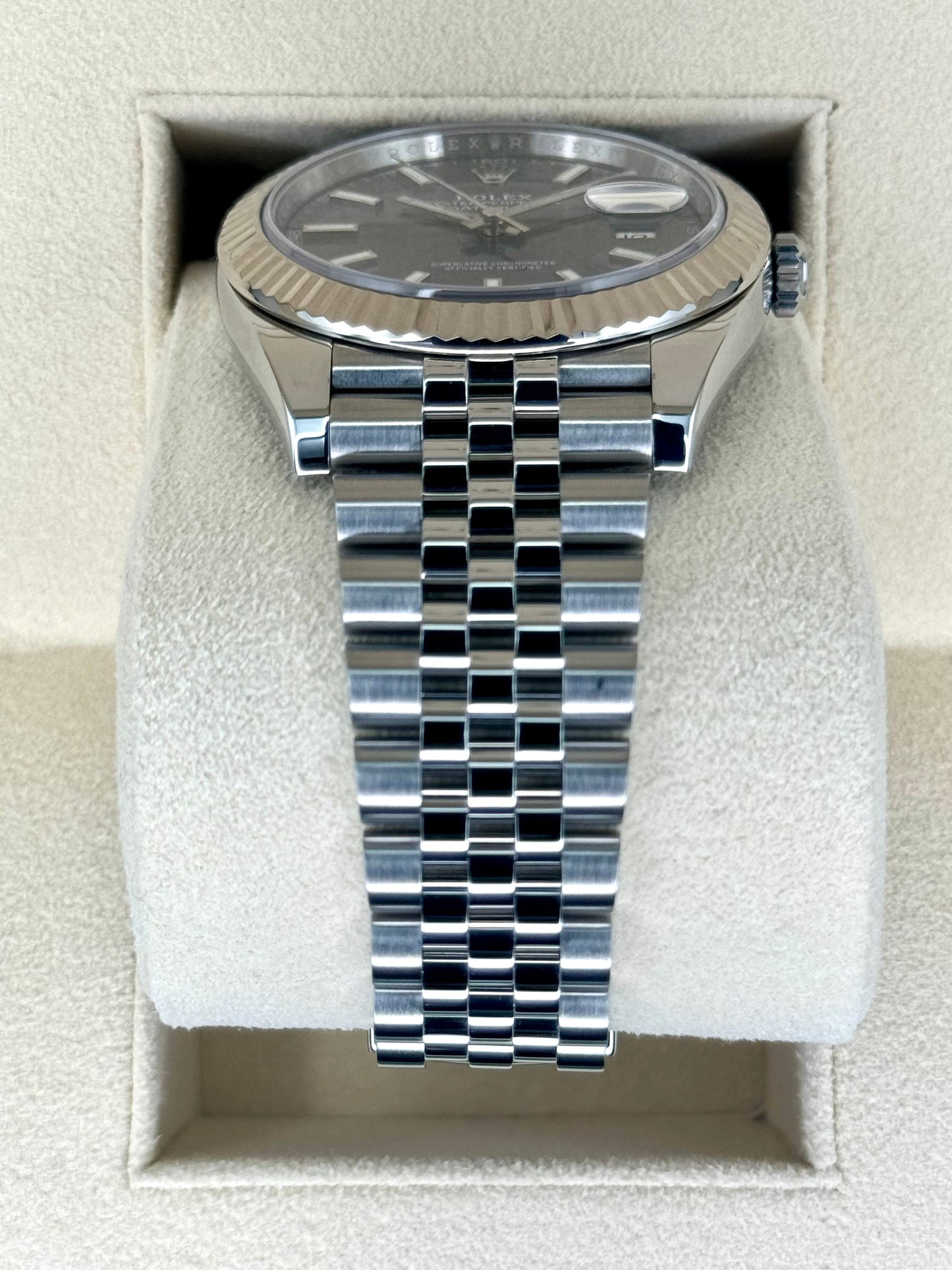 2021 Rolex Datejust 41mm 126334 Stainless Steel Jubilee Rhodium Dial - MyWatchLLC