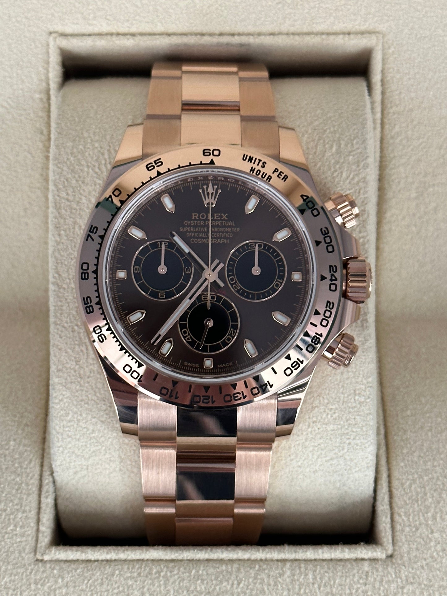 NEW 2023 Rolex Daytona 116505 Rose Gold Chocolate Dial - MyWatchLLC