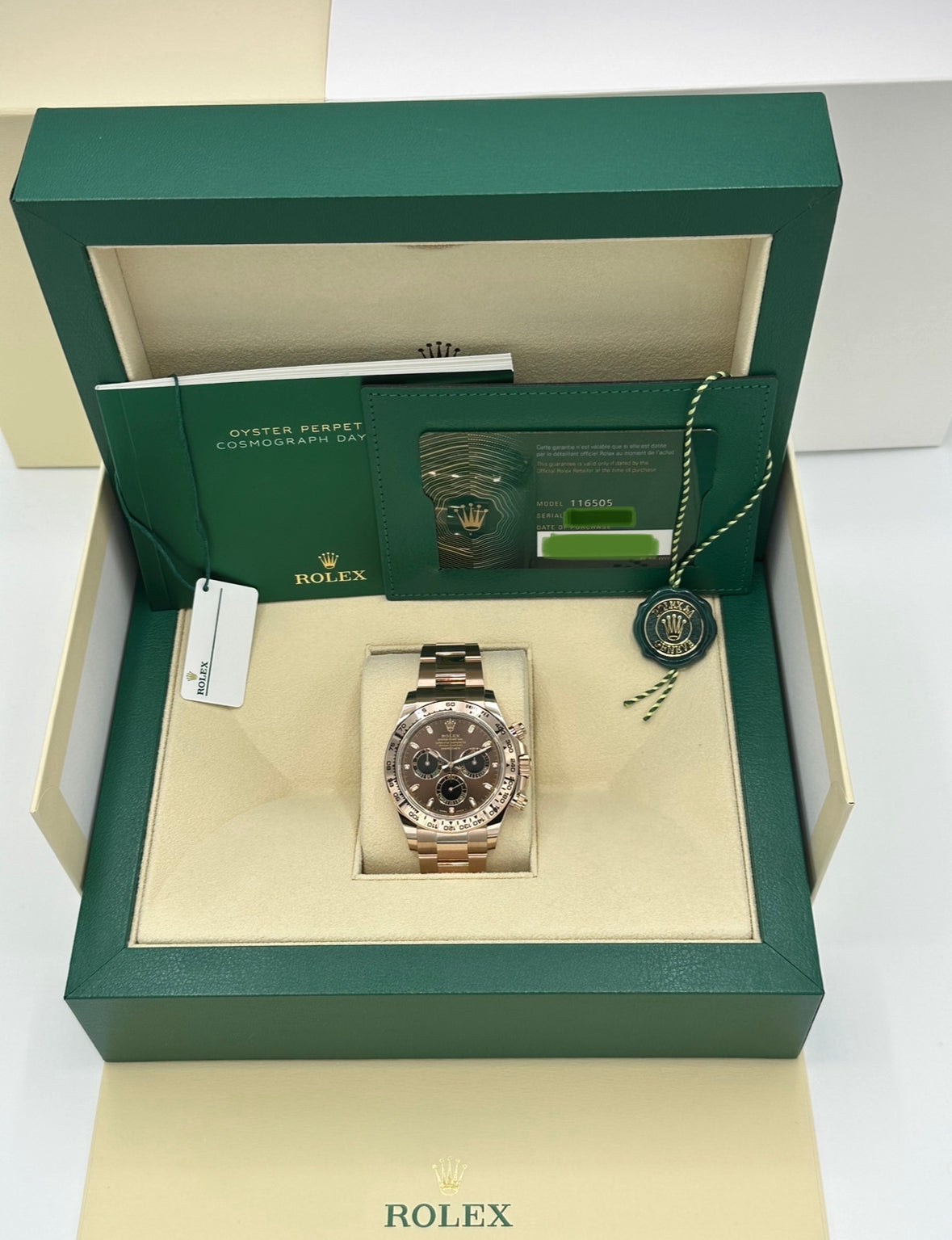 NEW 2023 Rolex Daytona 116505 Rose Gold Chocolate Dial - MyWatchLLC
