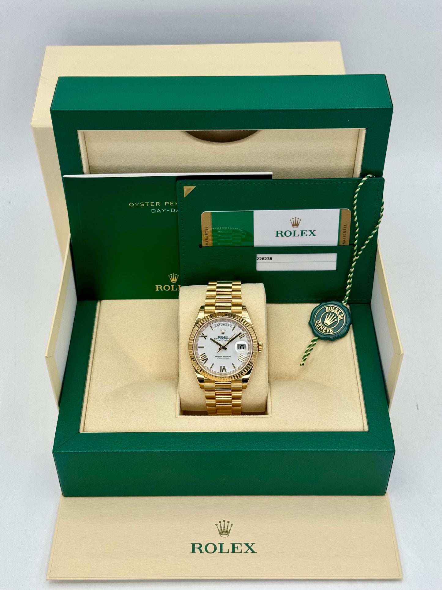 2019 Rolex Day-Date 40mm 228238 Presidential White Dial - MyWatchLLC