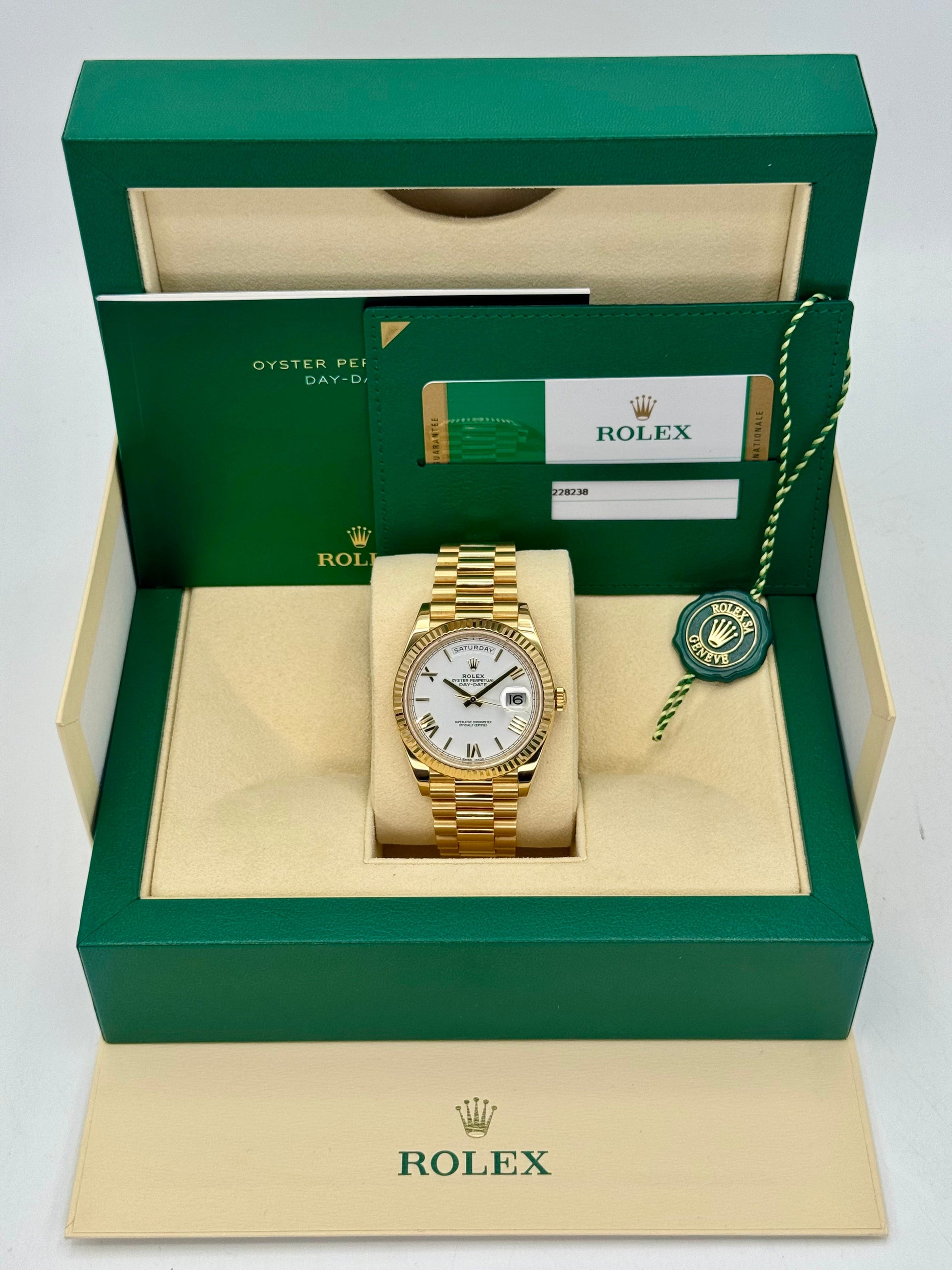 2019 Rolex Day-Date 40mm 228238 Presidential White Dial - MyWatchLLC