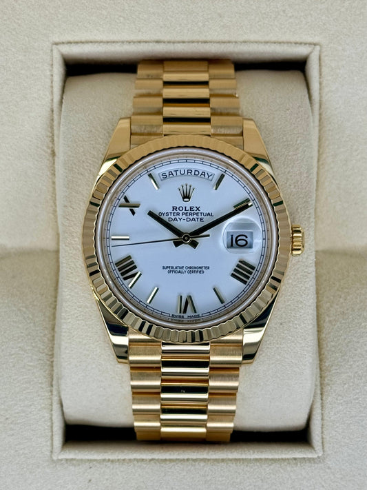 2019 Rolex Day-Date 40mm 228238 Presidential White Dial - MyWatchLLC