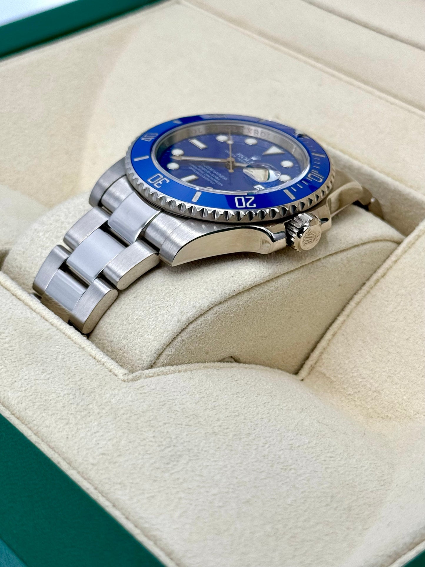 Rolex Submariner "Smurf" 40mm 116619LB White Gold Blue Dial - MyWatchLLC