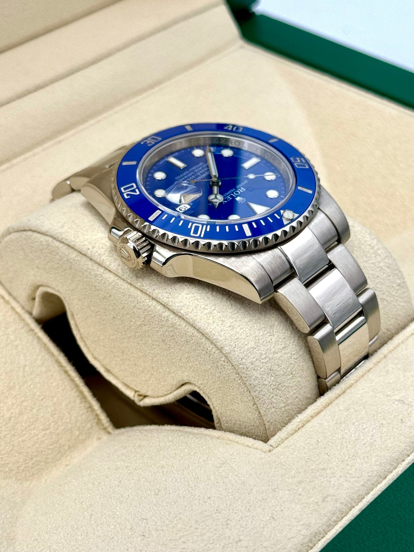Rolex Submariner "Smurf" 40mm 116619LB White Gold Blue Dial - MyWatchLLC
