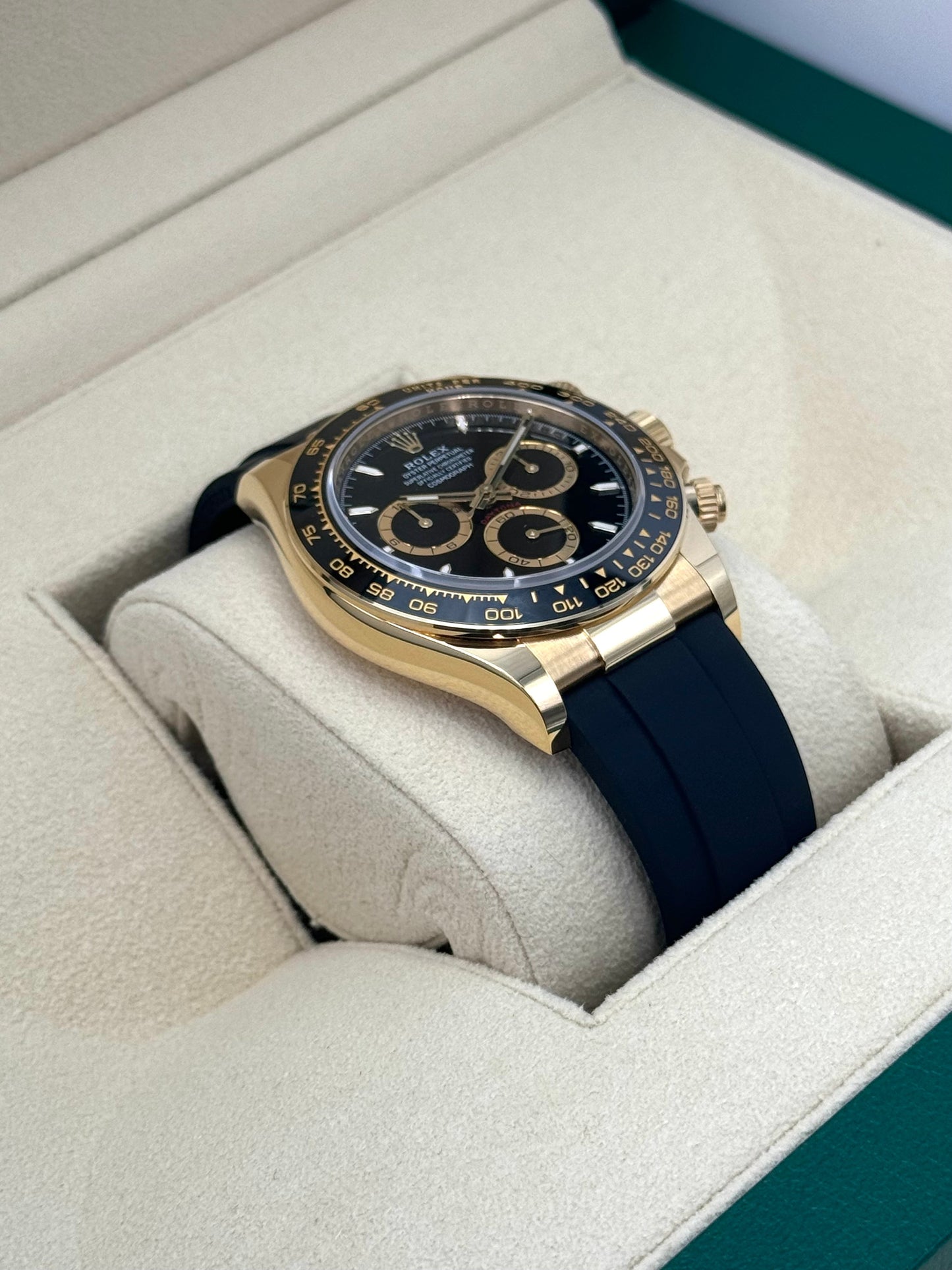 NEW 2024 Rolex Daytona 40mm 126518LN Yellow Gold Oysterflex Black Dial - MyWatchLLC