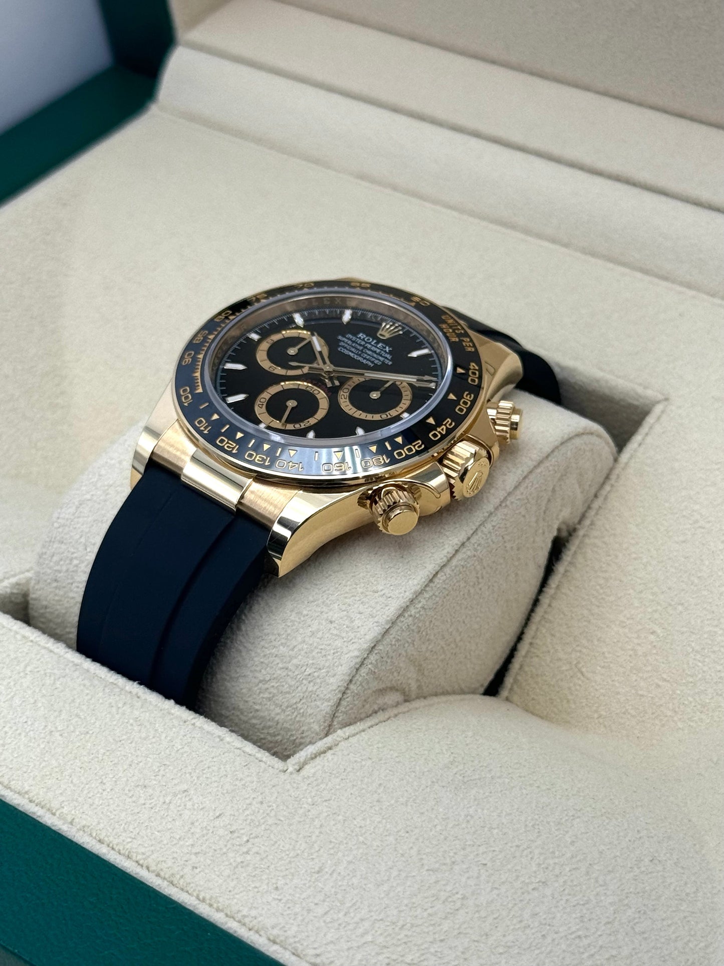 NEW 2024 Rolex Daytona 40mm 126518LN Yellow Gold Oysterflex Black Dial - MyWatchLLC