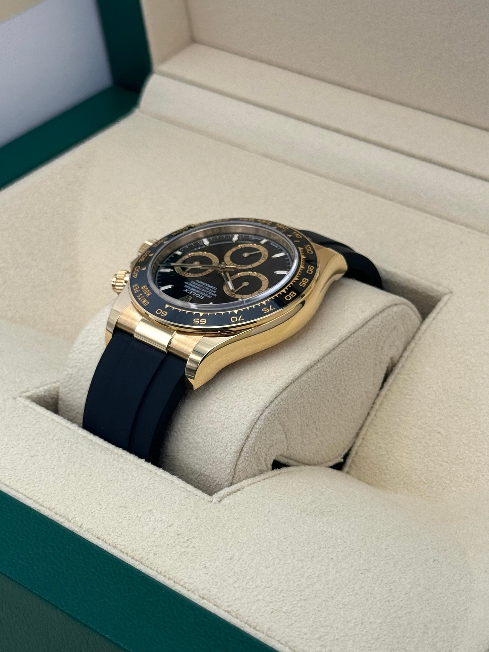 NEW 2024 Rolex Daytona 40mm 126518LN Yellow Gold Oysterflex Black Dial - MyWatchLLC