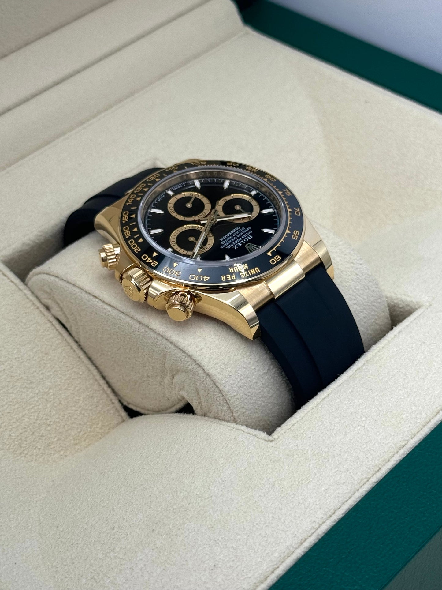 NEW 2024 Rolex Daytona 40mm 126518LN Yellow Gold Oysterflex Black Dial - MyWatchLLC
