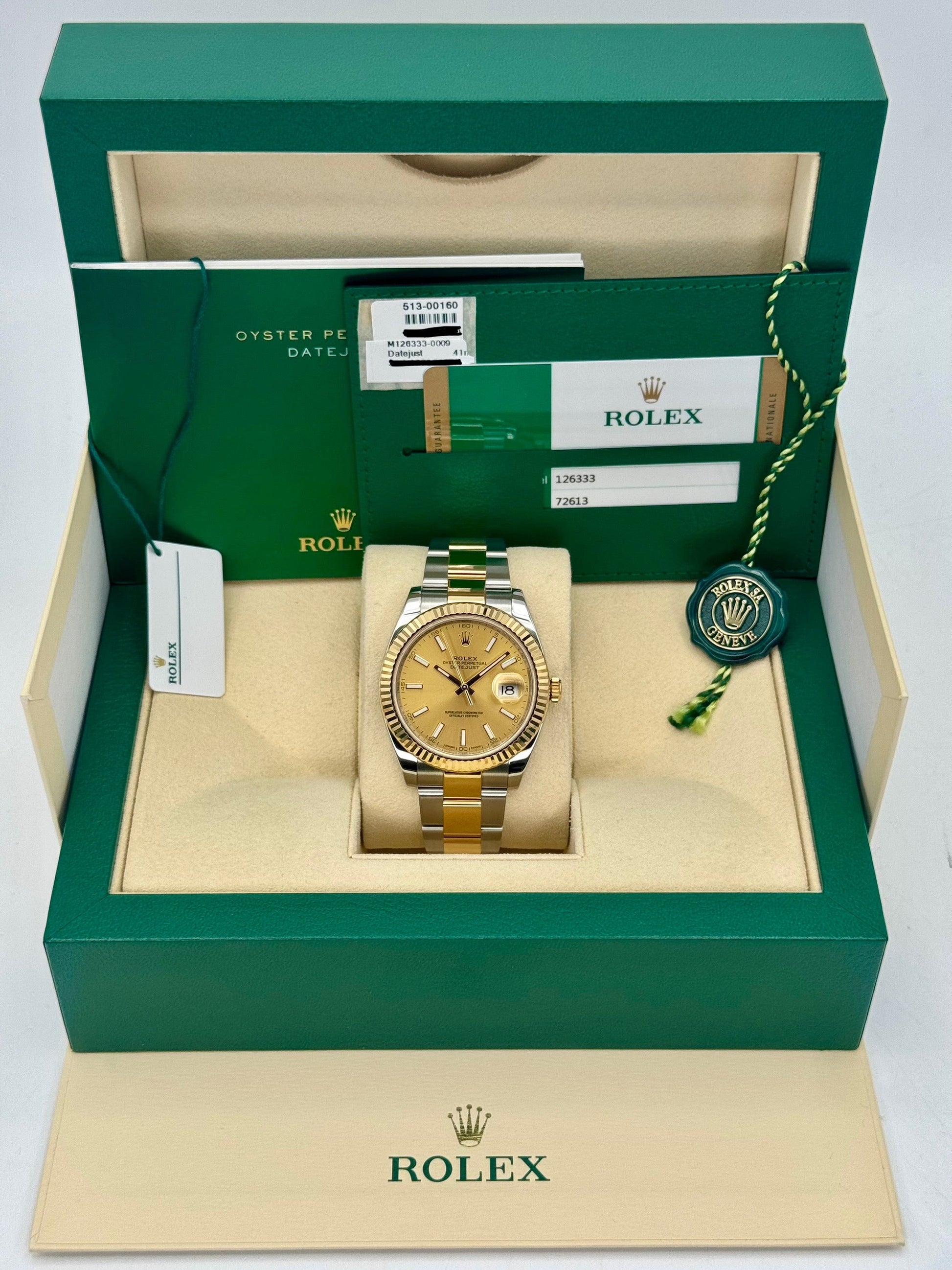 2017 Rolex Datejust 41mm 126333 Two-Tone Oyster Champagne Dial - MyWatchLLC