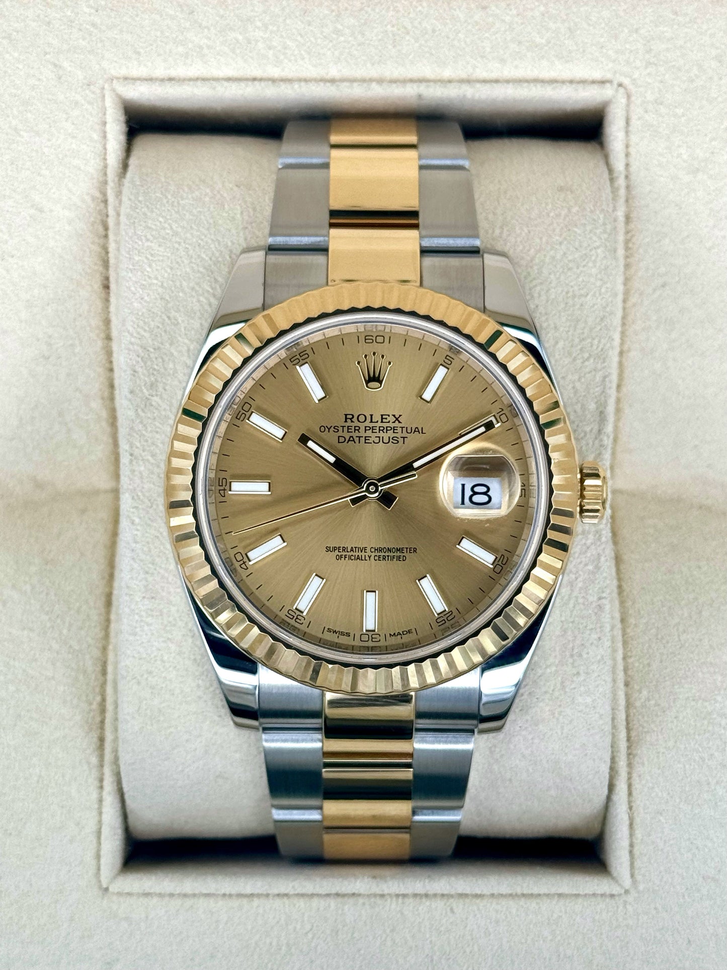 2017 Rolex Datejust 41mm 126333 Two-Tone Oyster Champagne Dial - MyWatchLLC