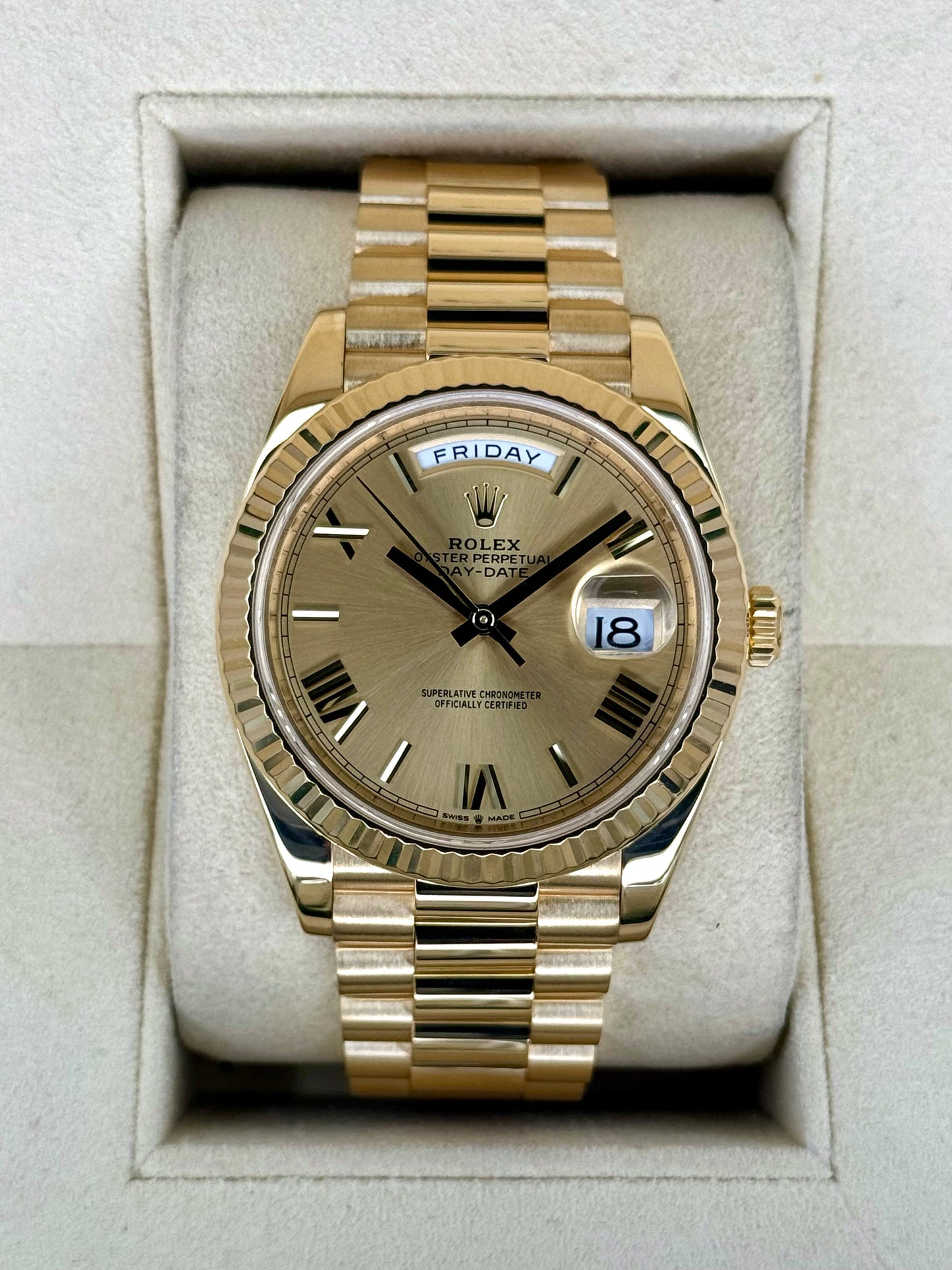 2021 Rolex Day-Date 40mm 228238 Presidential Champagne Dial - MyWatchLLC