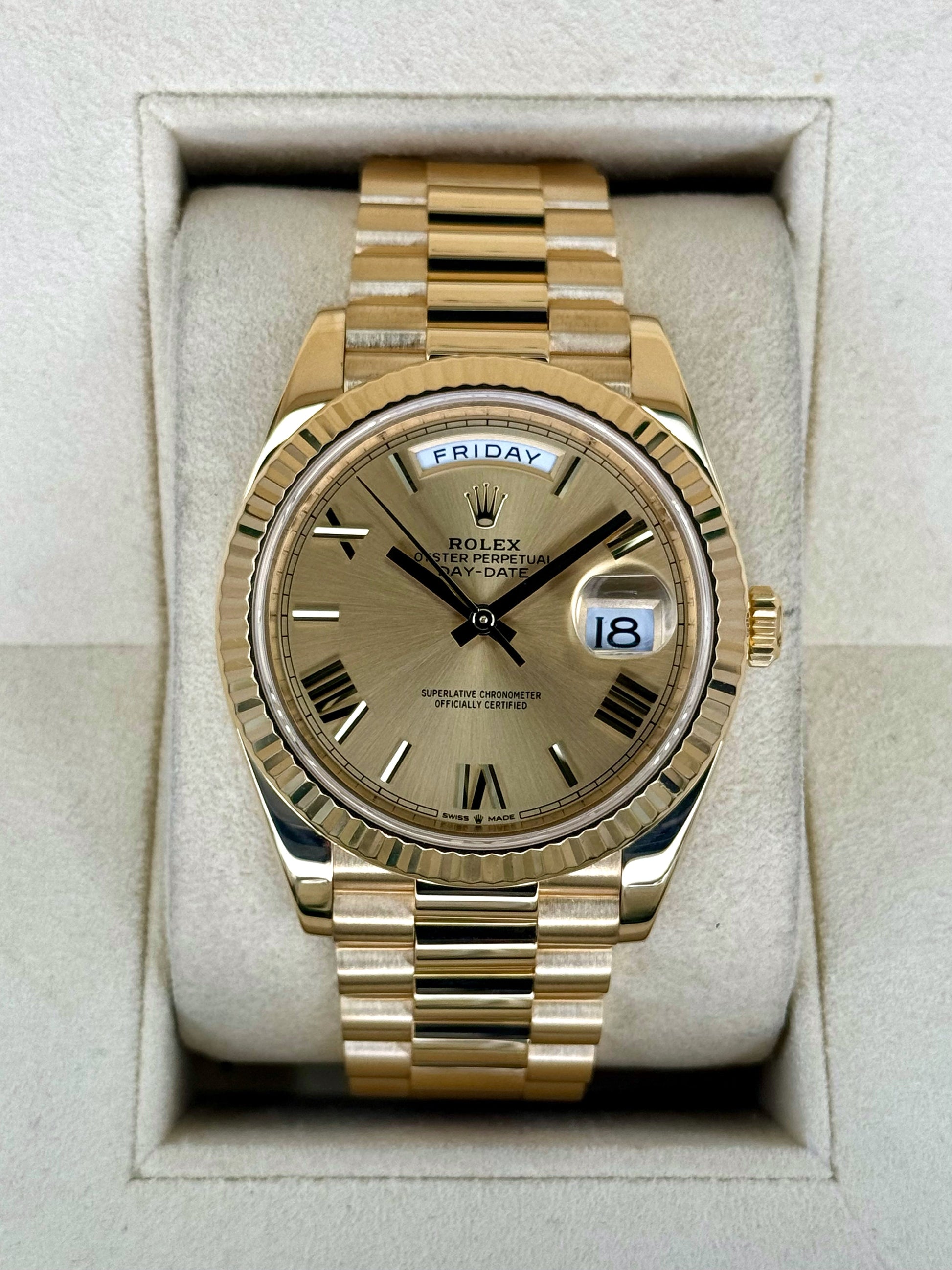 2021 Rolex Day-Date 40mm 228238 Presidential Champagne Dial - MyWatchLLC
