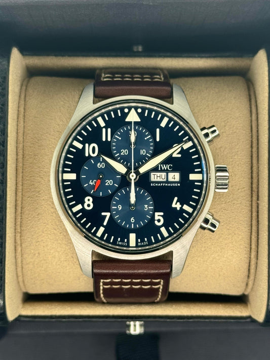 2022 IWC Pilot's Chronograph 43mm IW377714 Stainless Steel Blue Dial - MyWatchLLC