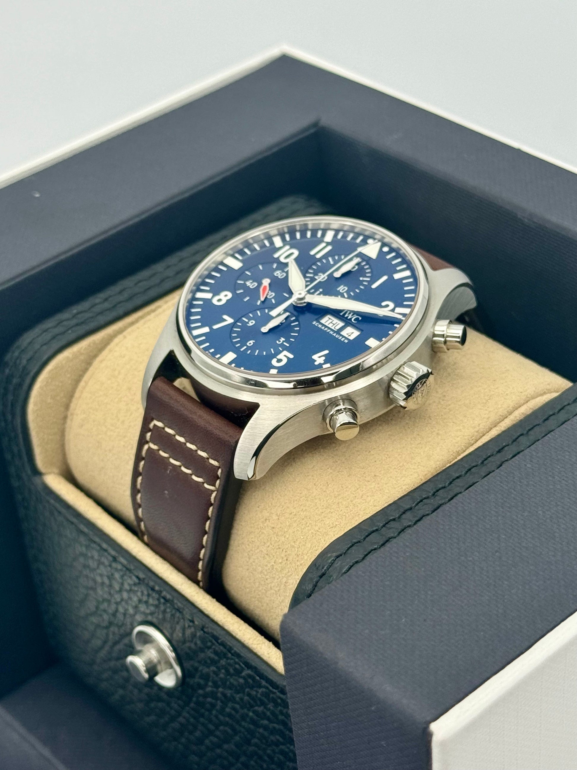 2022 IWC Pilot's Chronograph 43mm IW377714 Stainless Steel Blue Dial - MyWatchLLC
