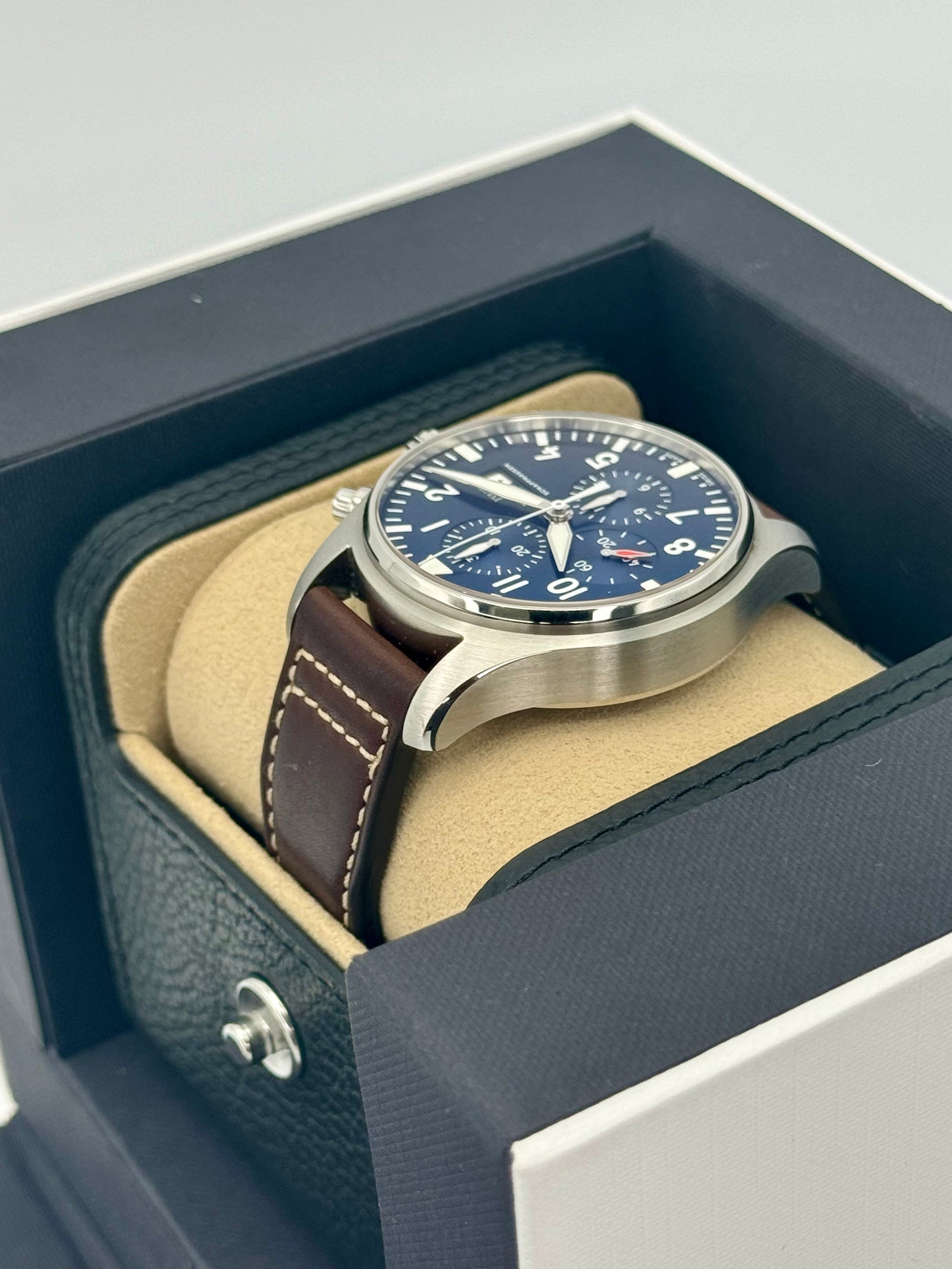 2022 IWC Pilot's Chronograph 43mm IW377714 Stainless Steel Blue Dial - MyWatchLLC