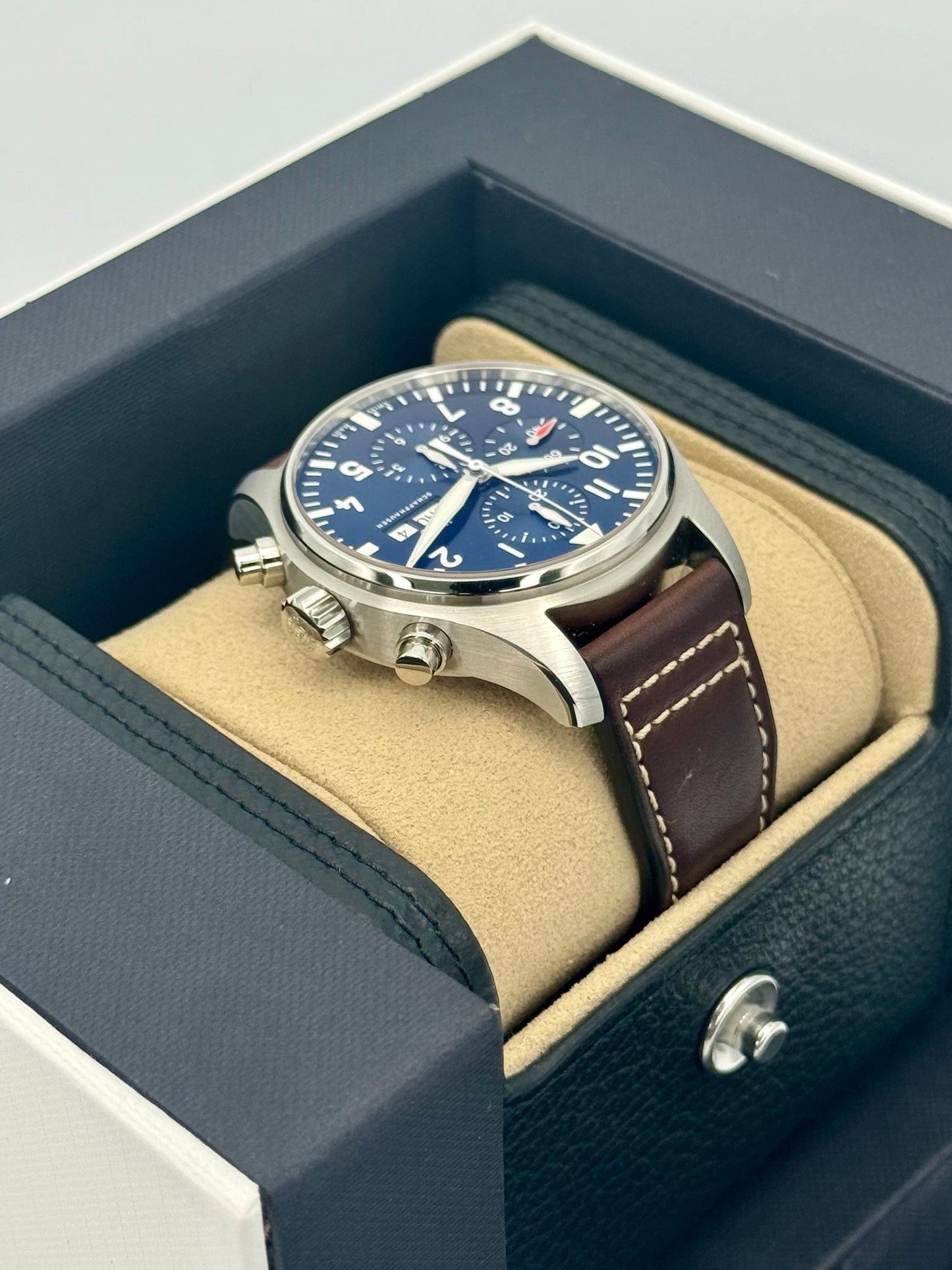 2022 IWC Pilot's Chronograph 43mm IW377714 Stainless Steel Blue Dial - MyWatchLLC