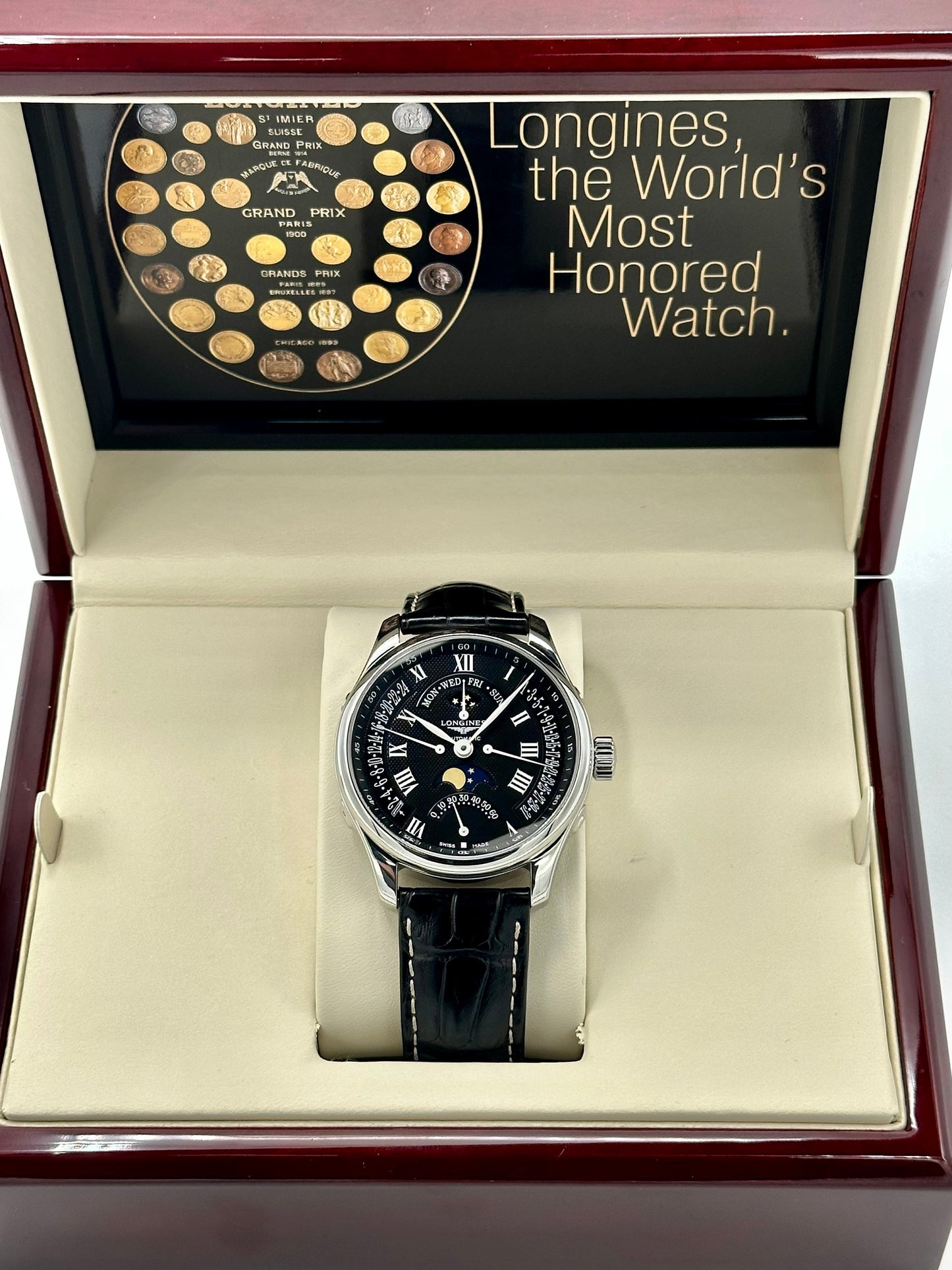 2017 Longines L2.739.4.51.6 Master Moonphase GMT - MyWatchLLC