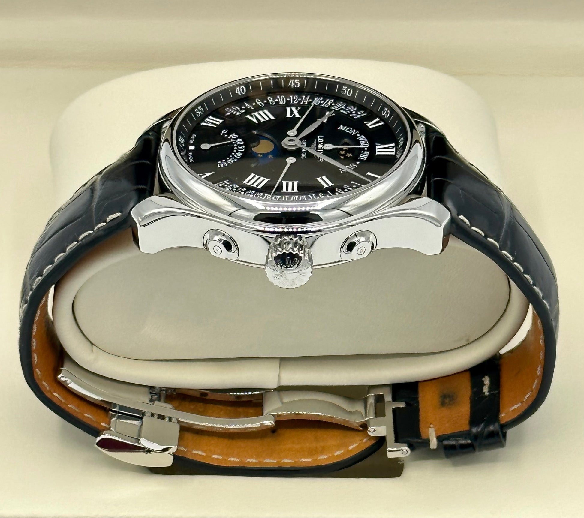 2017 Longines L2.739.4.51.6 Master Moonphase GMT - MyWatchLLC