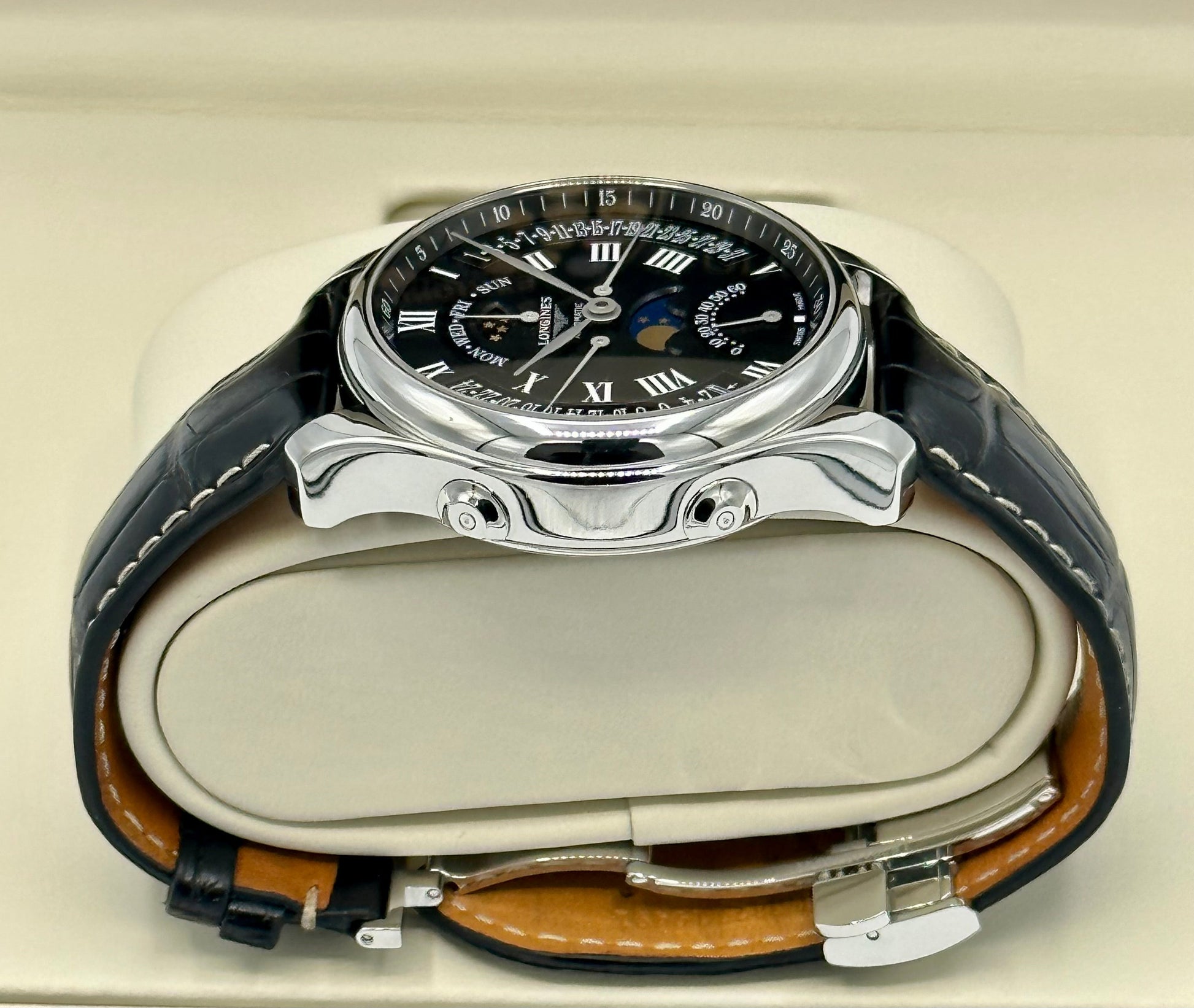 2017 Longines L2.739.4.51.6 Master Moonphase GMT - MyWatchLLC