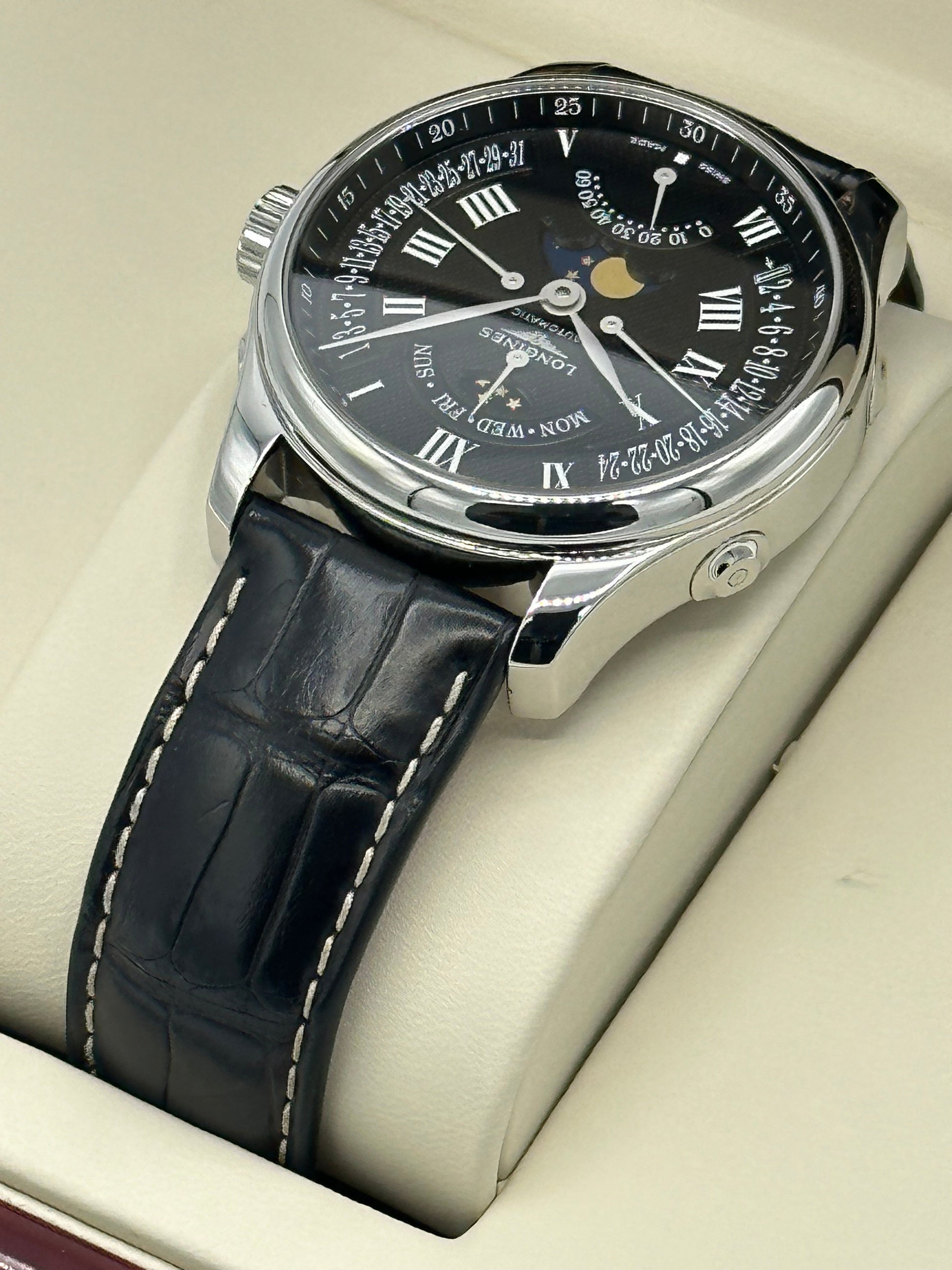 2017 Longines L2.739.4.51.6 Master Moonphase GMT - MyWatchLLC