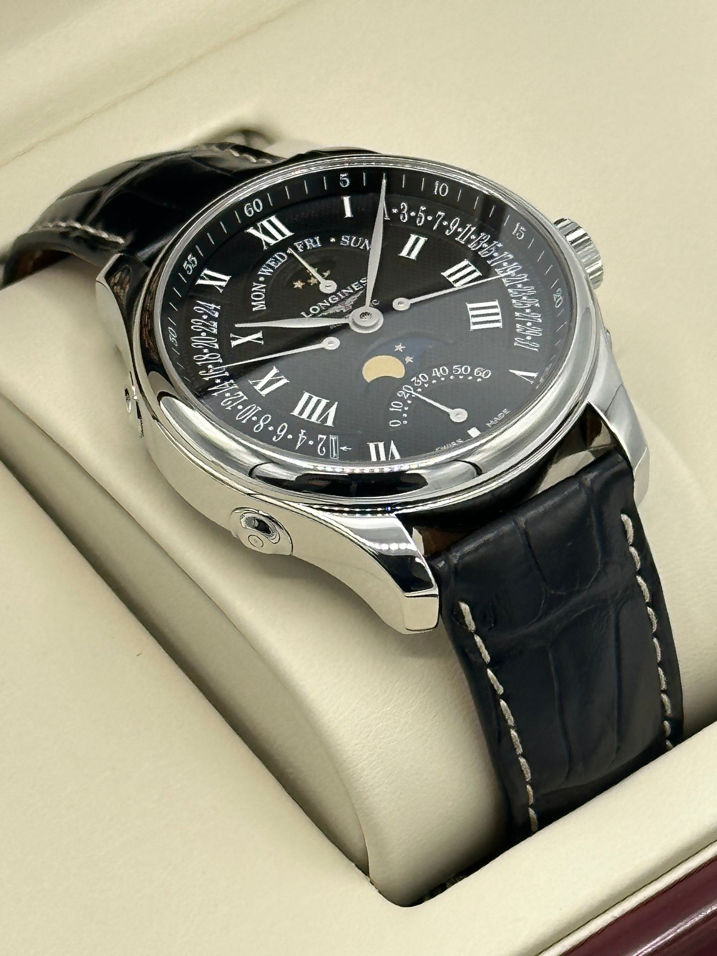 2017 Longines L2.739.4.51.6 Master Moonphase GMT - MyWatchLLC