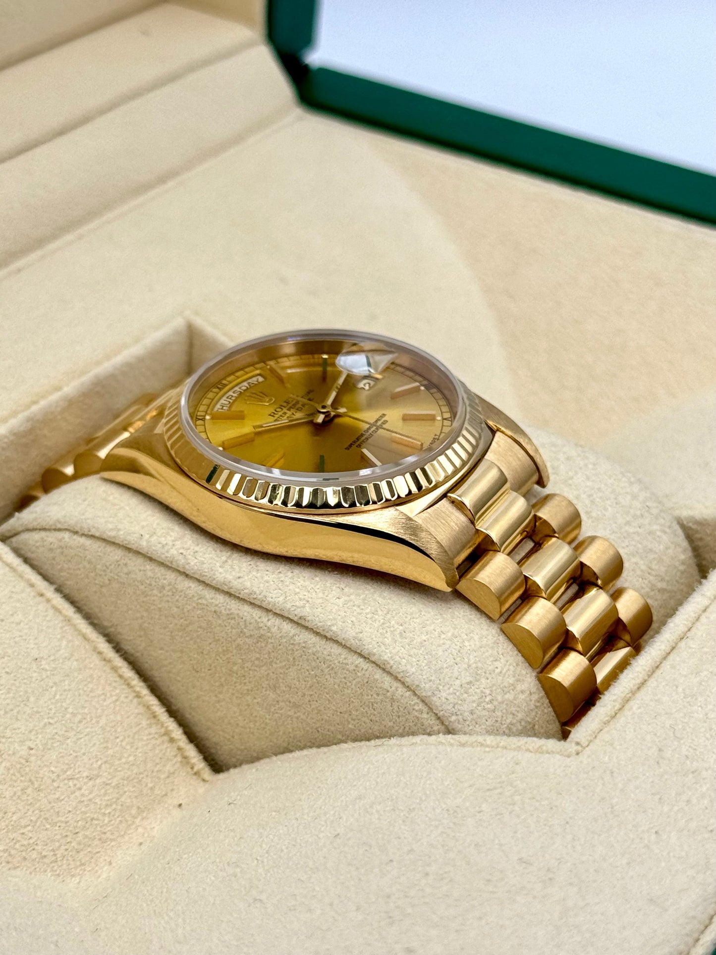 1995 Rolex Day-Date 36mm 18238 Presidential Champagne Dial - MyWatchLLC