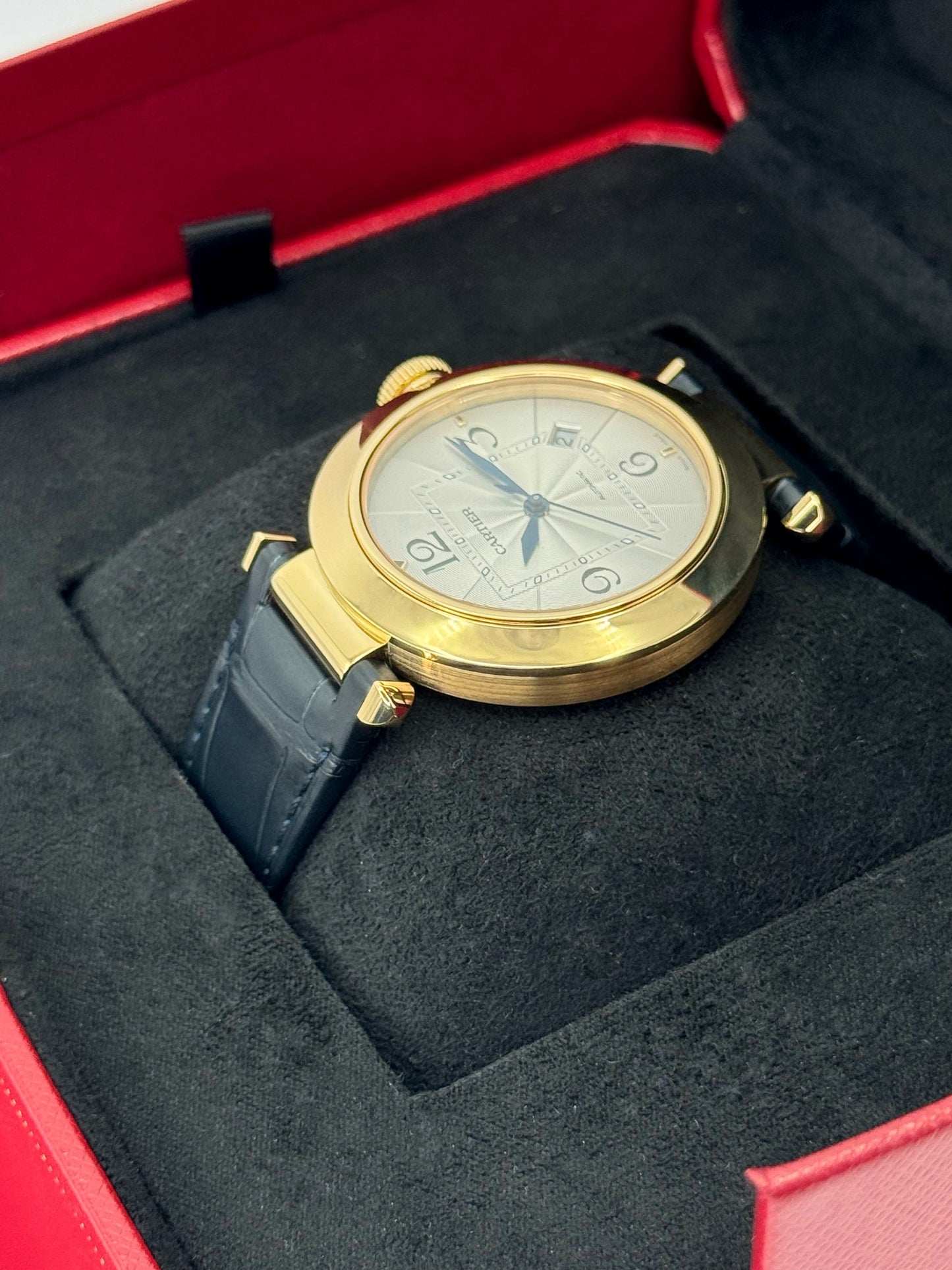 2023 Cartier Pasha 41mm WGPA0007 Yellow Gold Silver Dial - MyWatchLLC