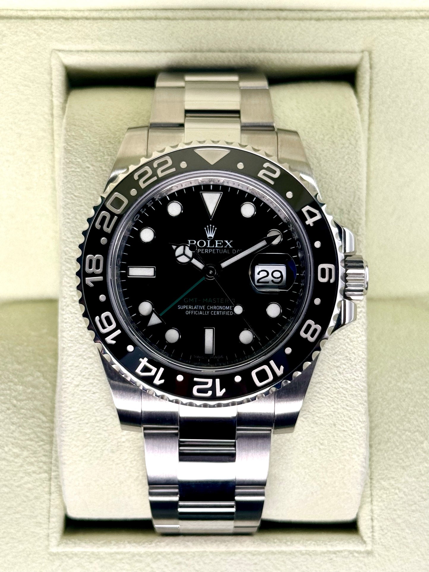 2013 Rolex GMT-Master II 40mm 116710LN Stainless Steel Black Dial - MyWatchLLC