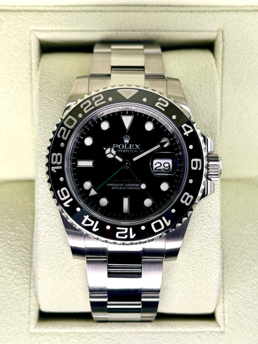 2013 Rolex GMT-Master II 40mm 116710LN Stainless Steel Black Dial - MyWatchLLC