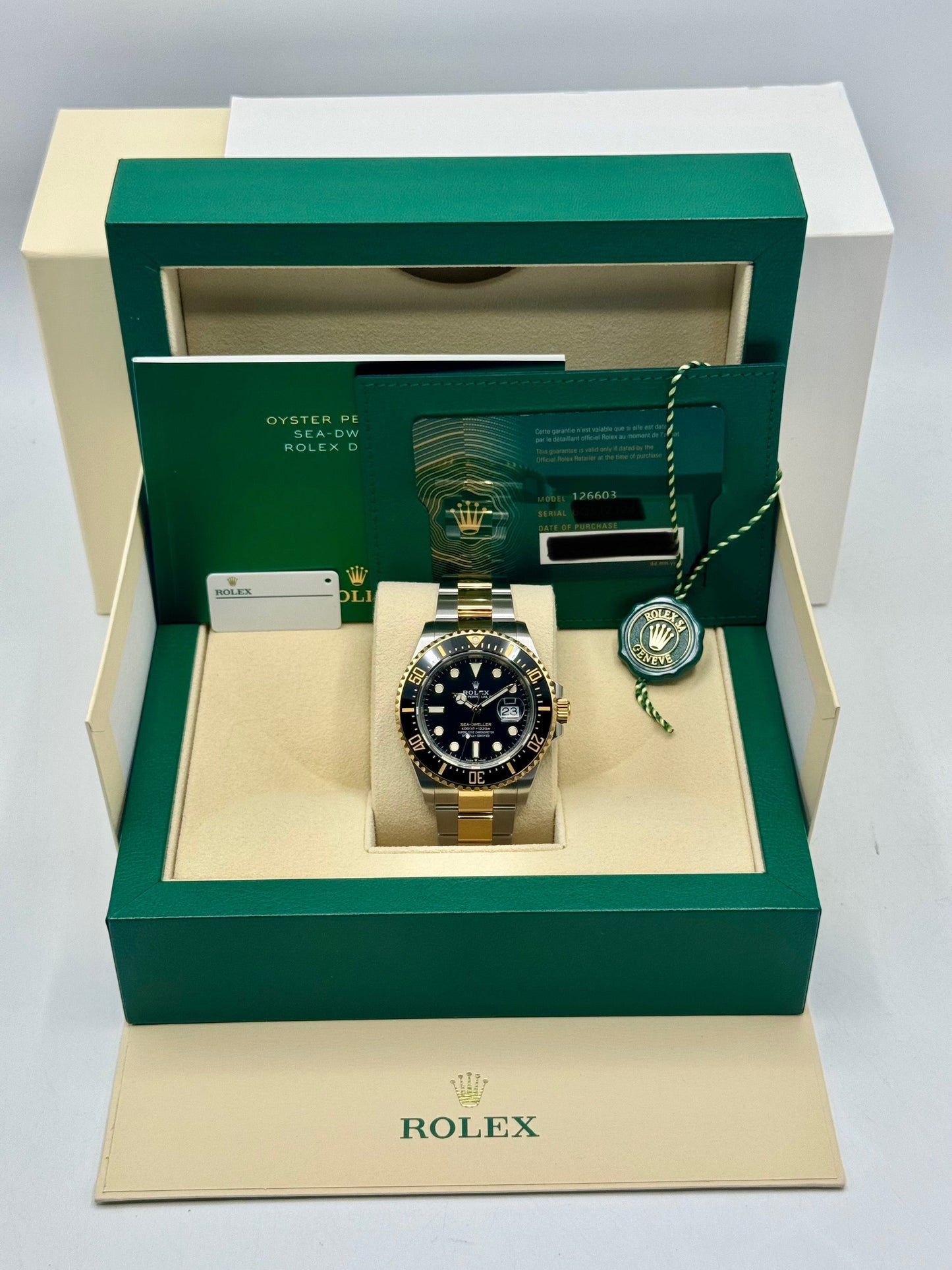 2024 Rolex Sea-Dweller 43mm 126603 Two-Tone Black Dial - MyWatchLLC