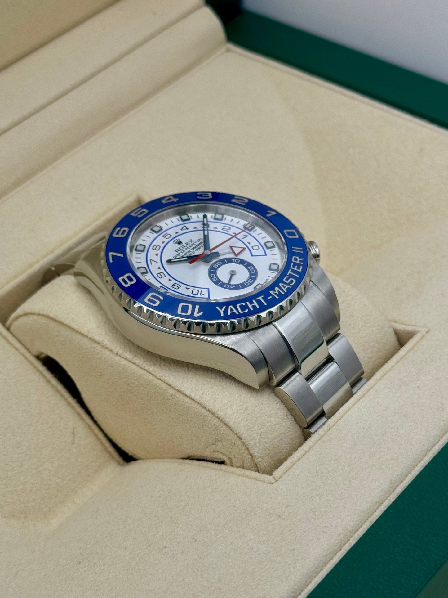 2016 Rolex Yacht-Master II 44mm 116680 Stainless Steel White Dial - MyWatchLLC