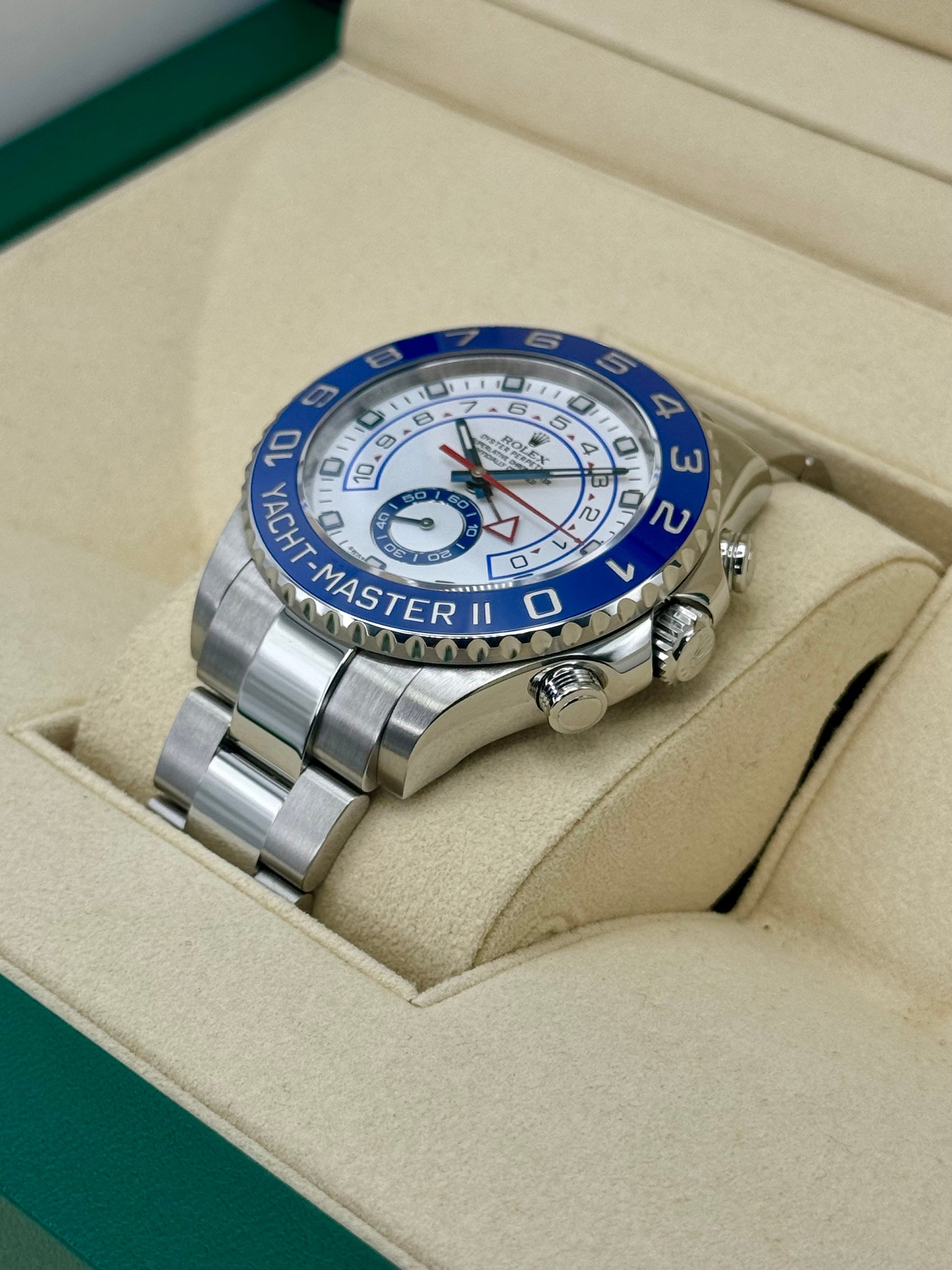 2016 Rolex Yacht-Master II 44mm 116680 Stainless Steel White Dial - MyWatchLLC