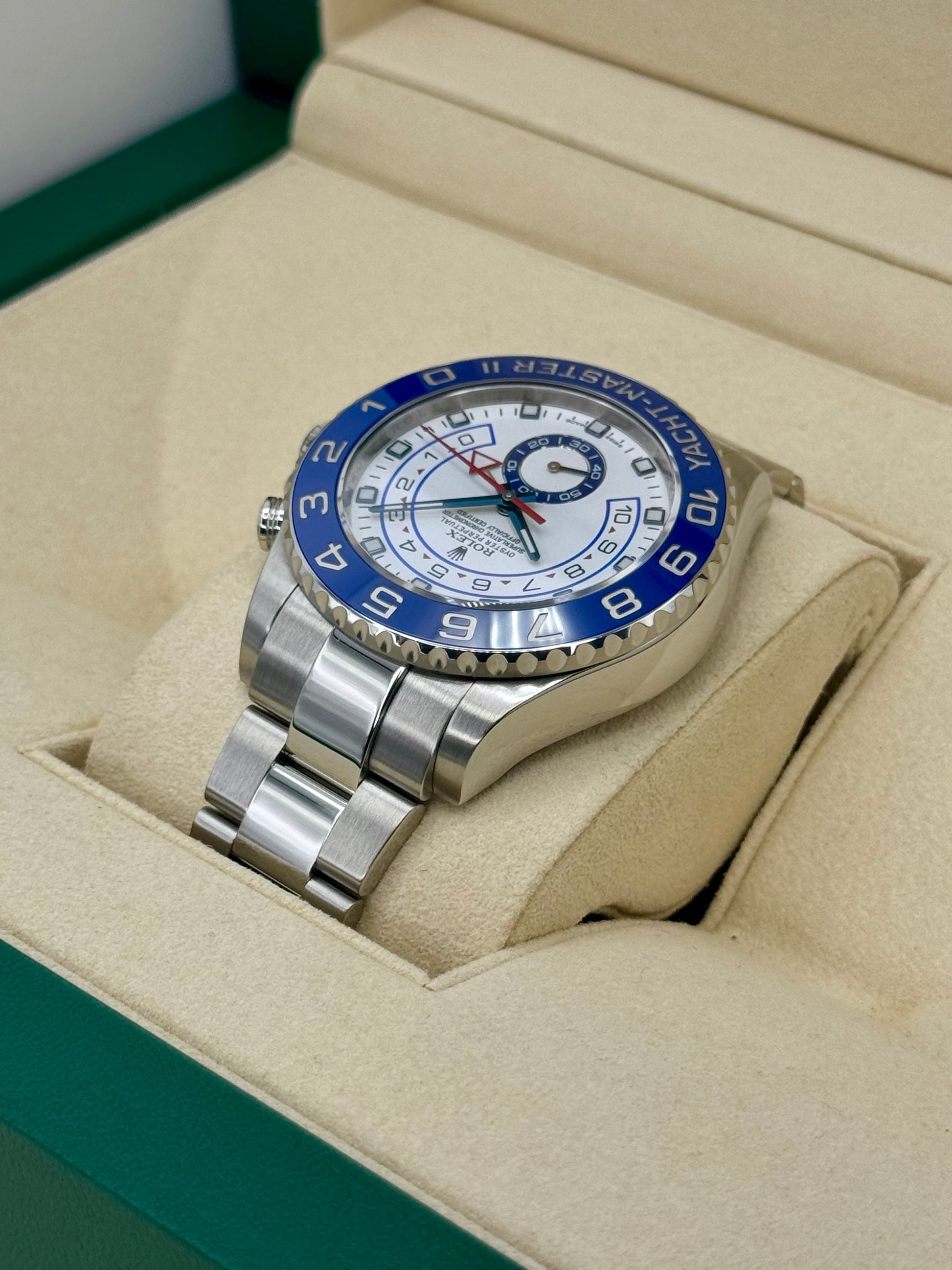 2016 Rolex Yacht-Master II 44mm 116680 Stainless Steel White Dial - MyWatchLLC