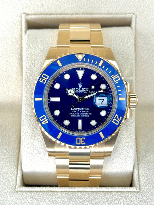 NEW 2024 Rolex Submariner "Bluesy" 41mm 126618LB Yellow Gold Blue Dial - MyWatchLLC