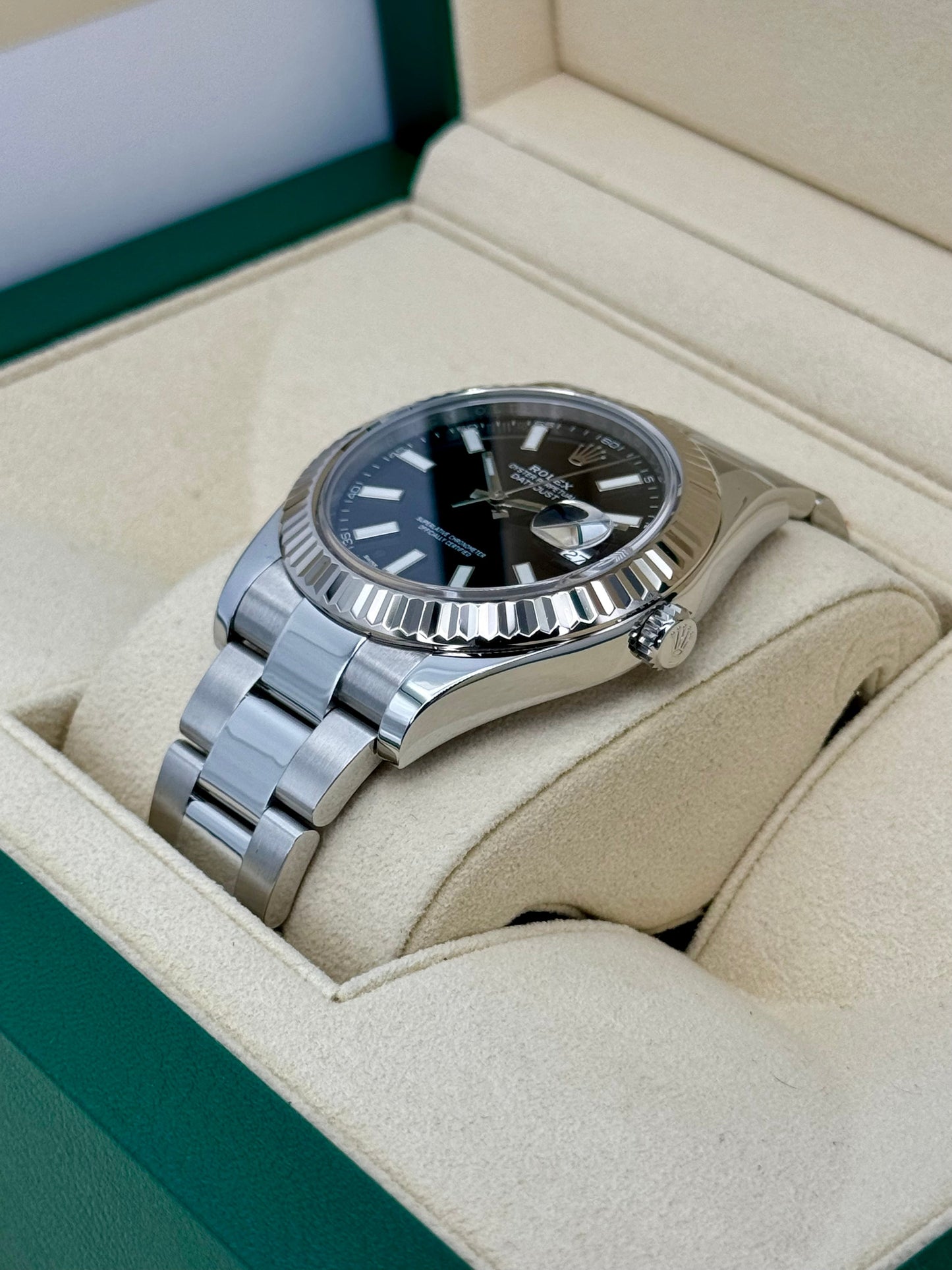 2017 Rolex Datejust II 41mm 116334 Stainless Steel Oyster Black Dial - MyWatchLLC